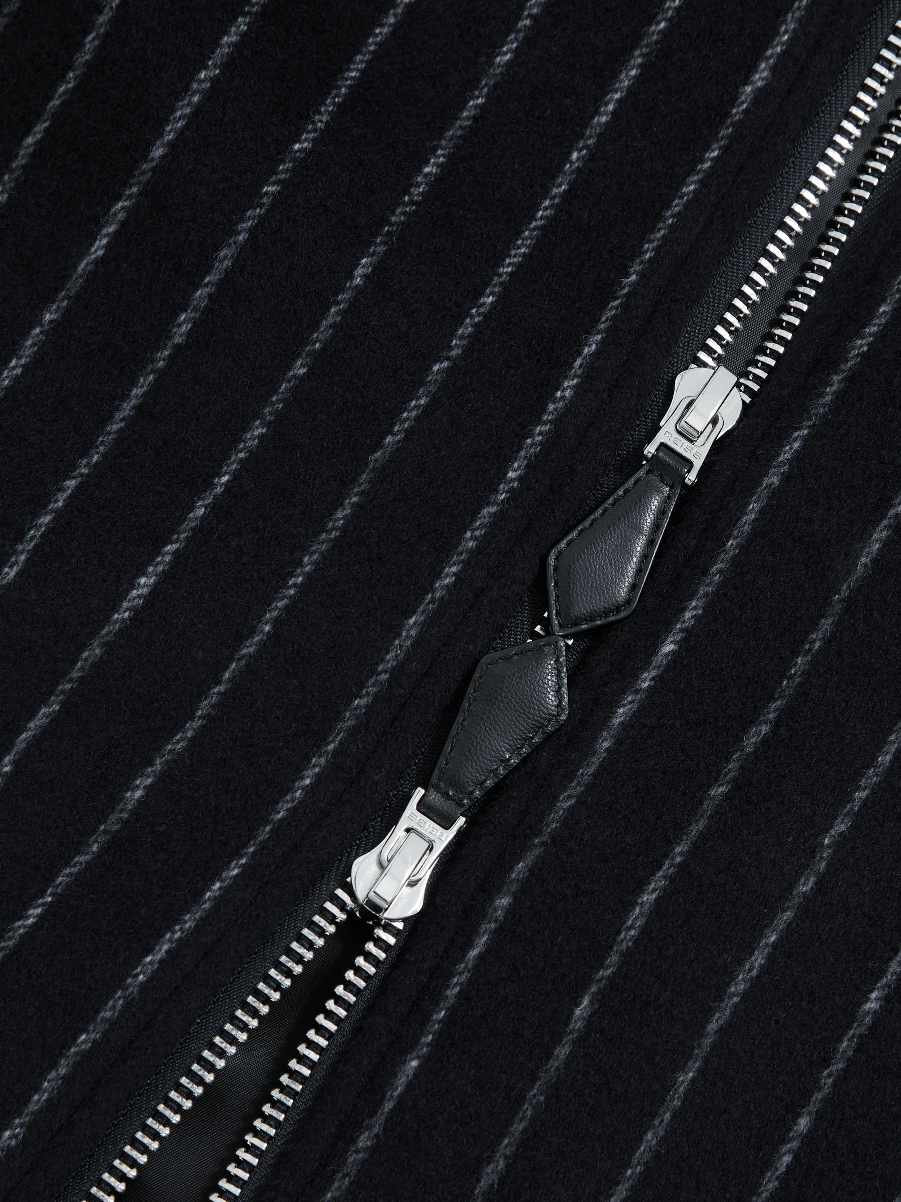 Wool-Blend Chalk-Stripe Bomber Jacket in Navy - Image 6 of 6