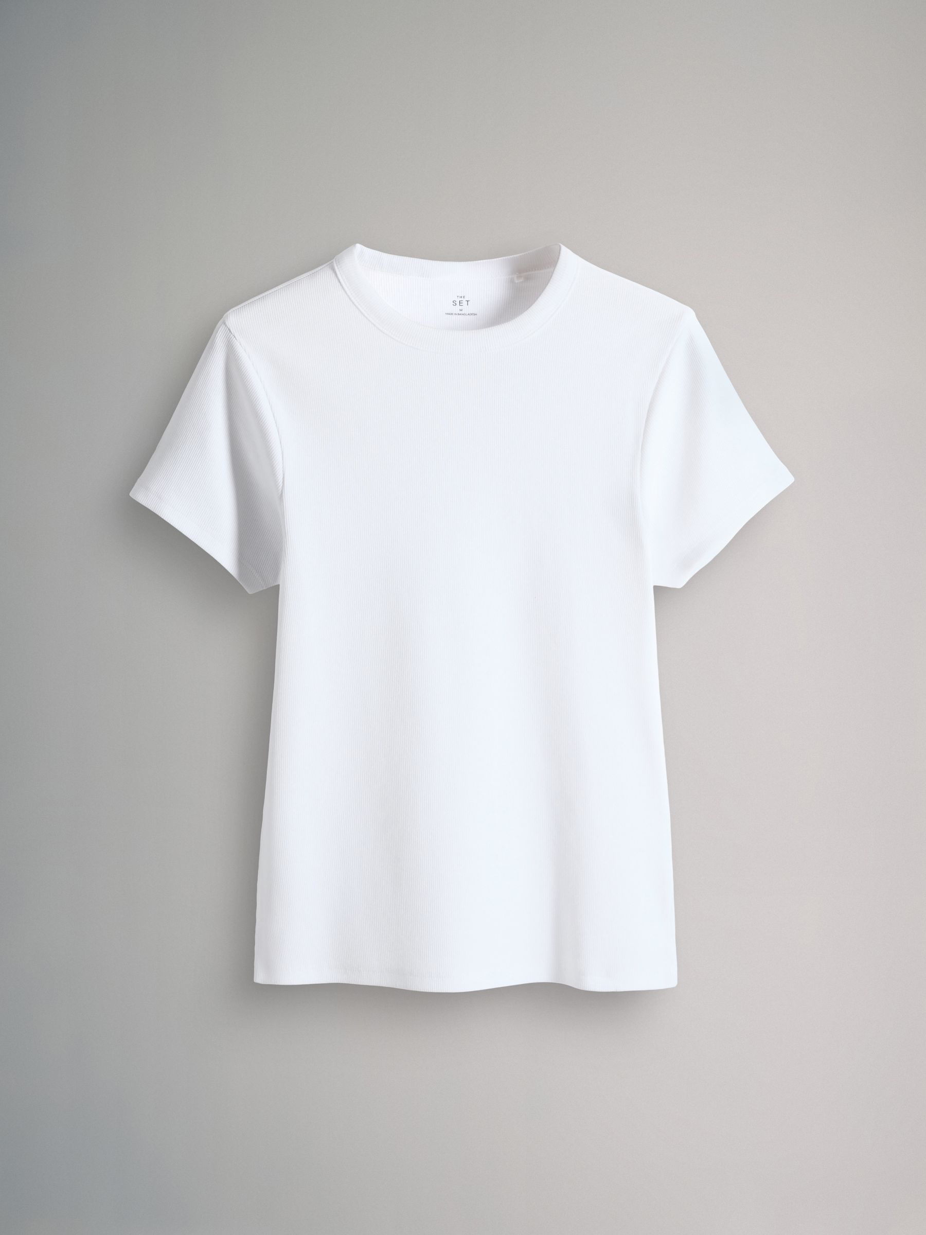 White - 3 Pack Ribbed Vest / Long Sleeve / Short Sleeve T-shirt Essentials - Image 2 of 6 White - 3 Pack Ribbed Vest / Long Sleeve / Short Sleeve T-shirt Essentials - Image 2 of 6