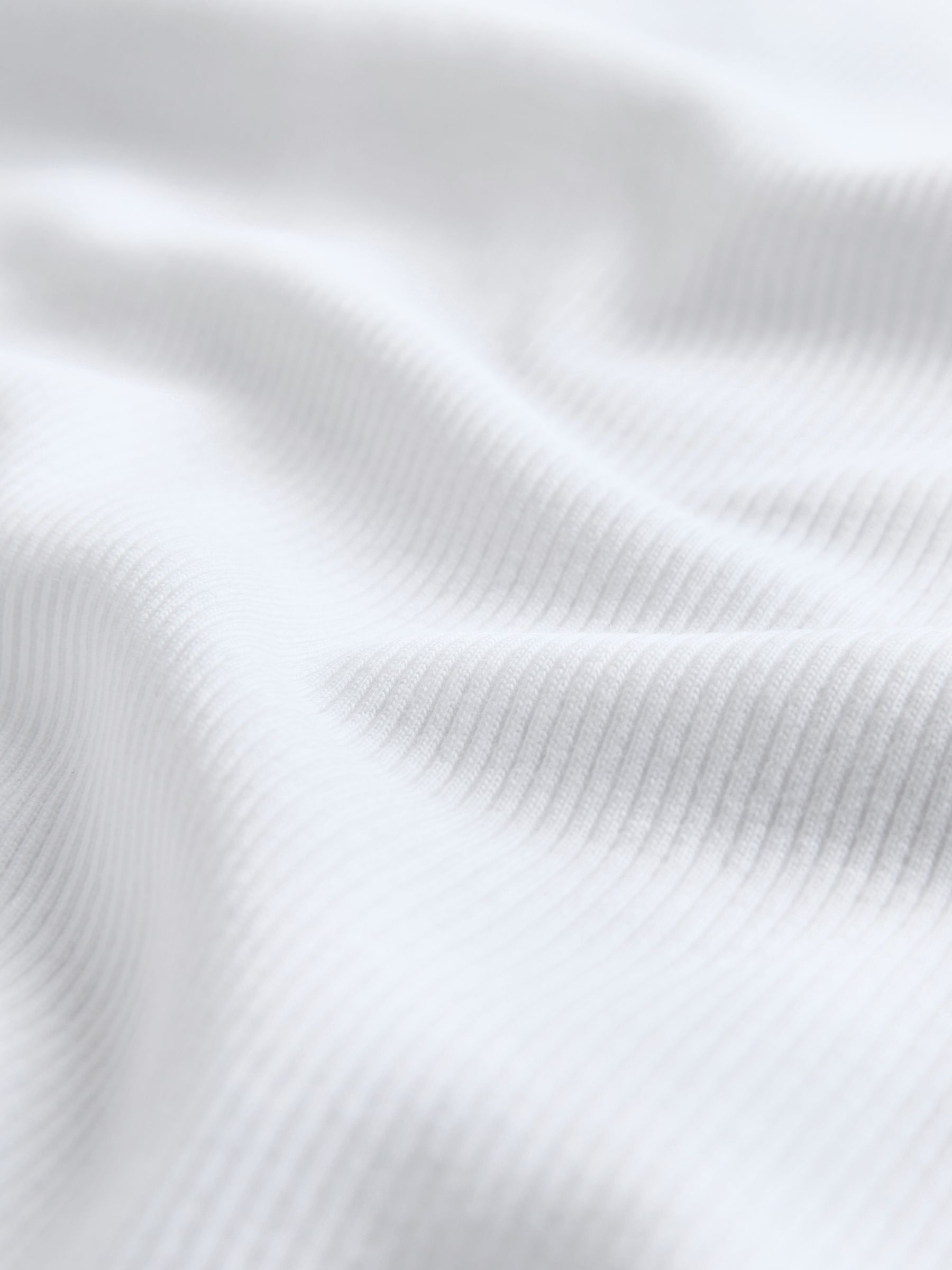 White - 3 Pack Ribbed Vest / Long Sleeve / Short Sleeve T-shirt Essentials - Image 5 of 6