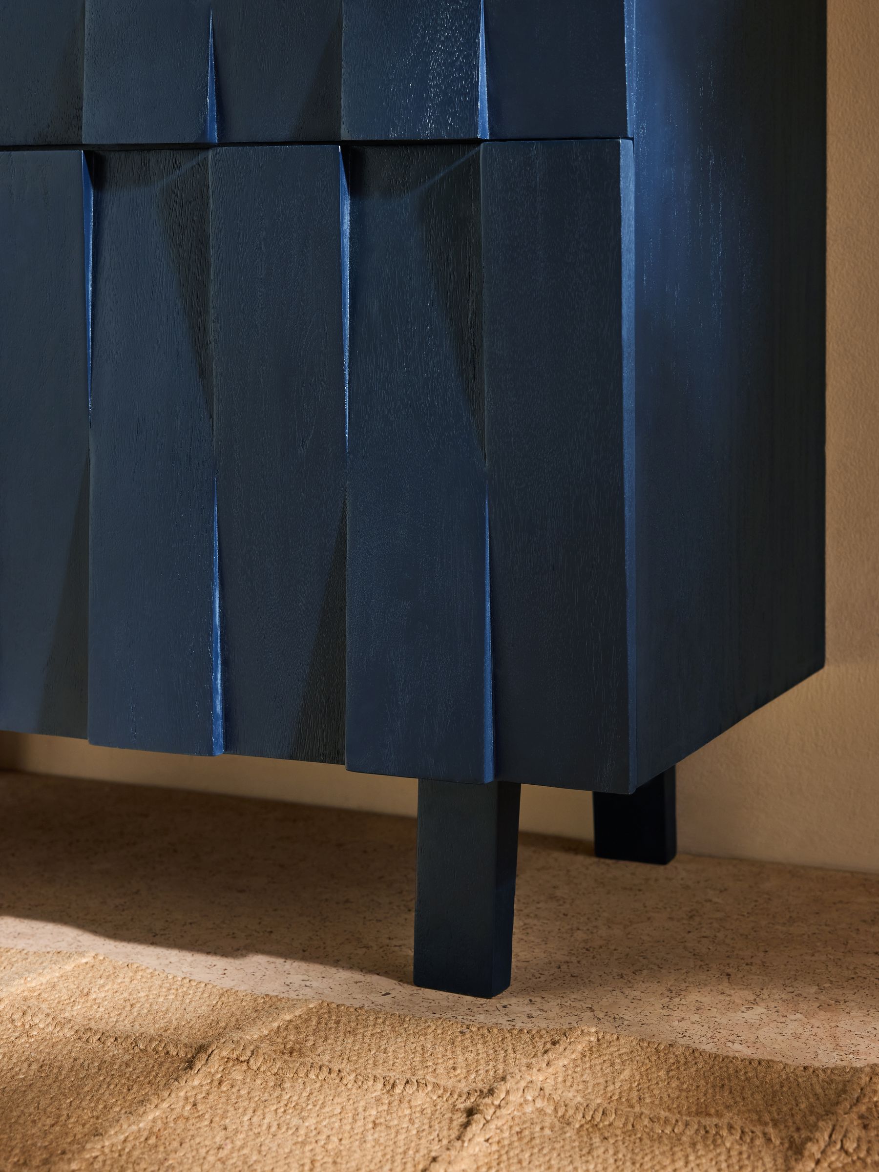 Ronan Small Sideboard in Blue Stained Mango Wood - Image 3 of 5