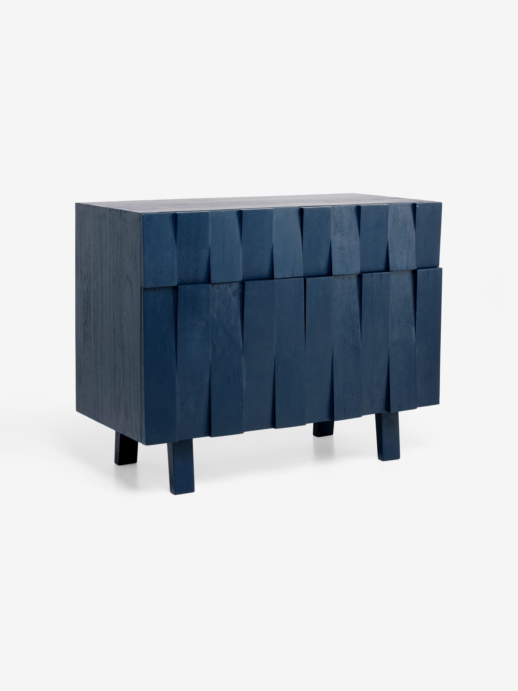 Ronan Small Sideboard in Blue Stained Mango Wood - Image 4 of 5