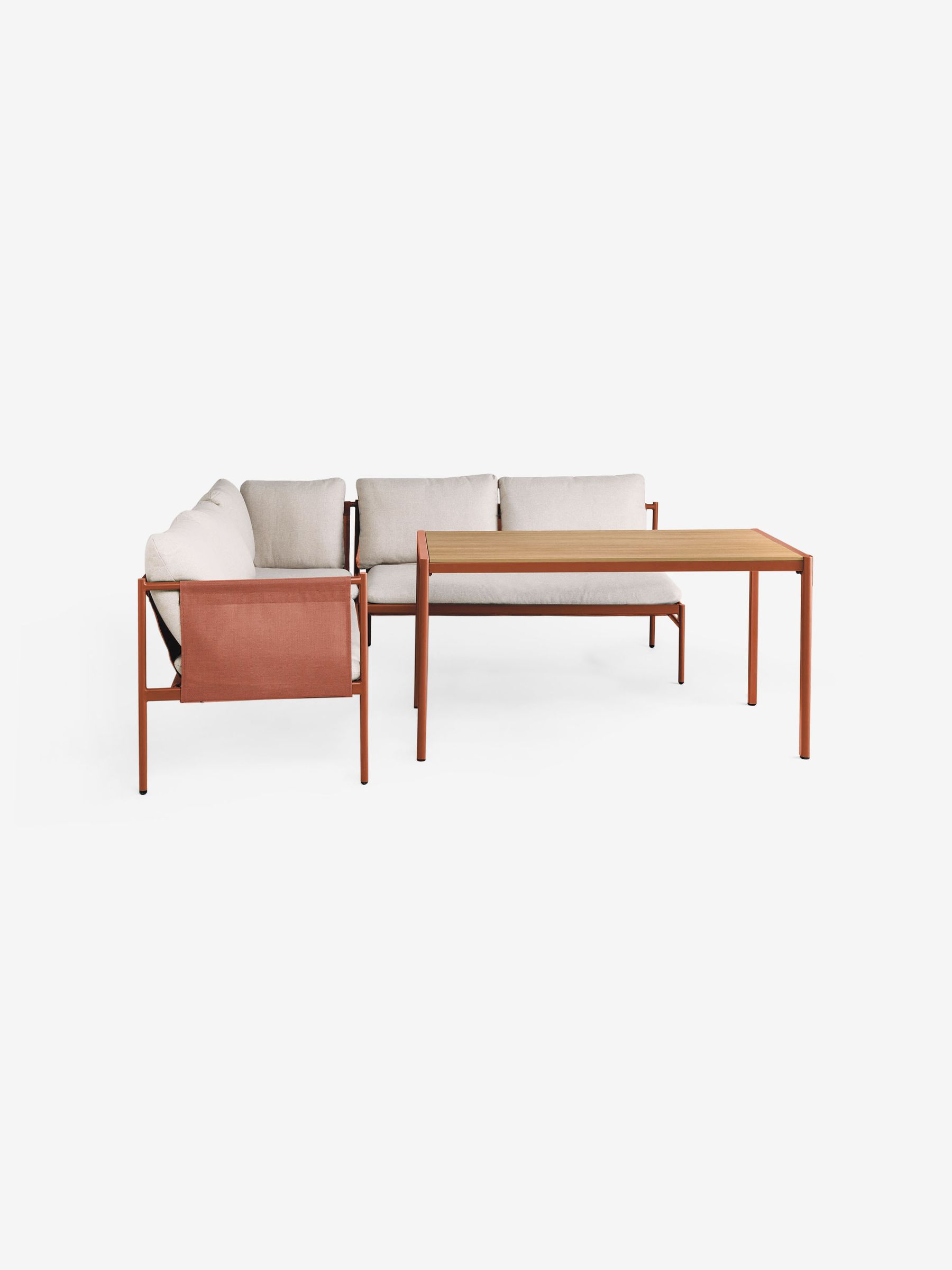 Estelle Corner Dining Lounge Set in Terracotta - Image 5 of 8