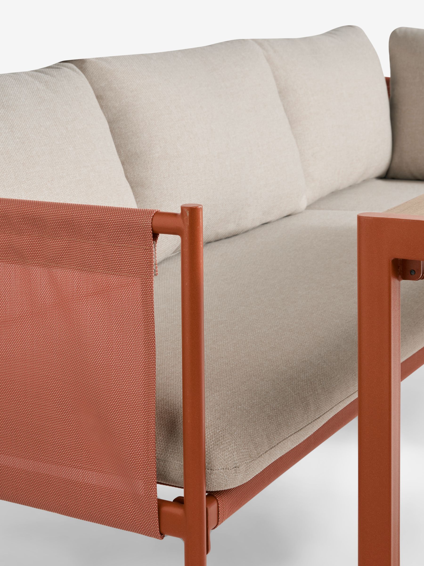 Estelle Corner Dining Lounge Set in Terracotta - Image 6 of 8