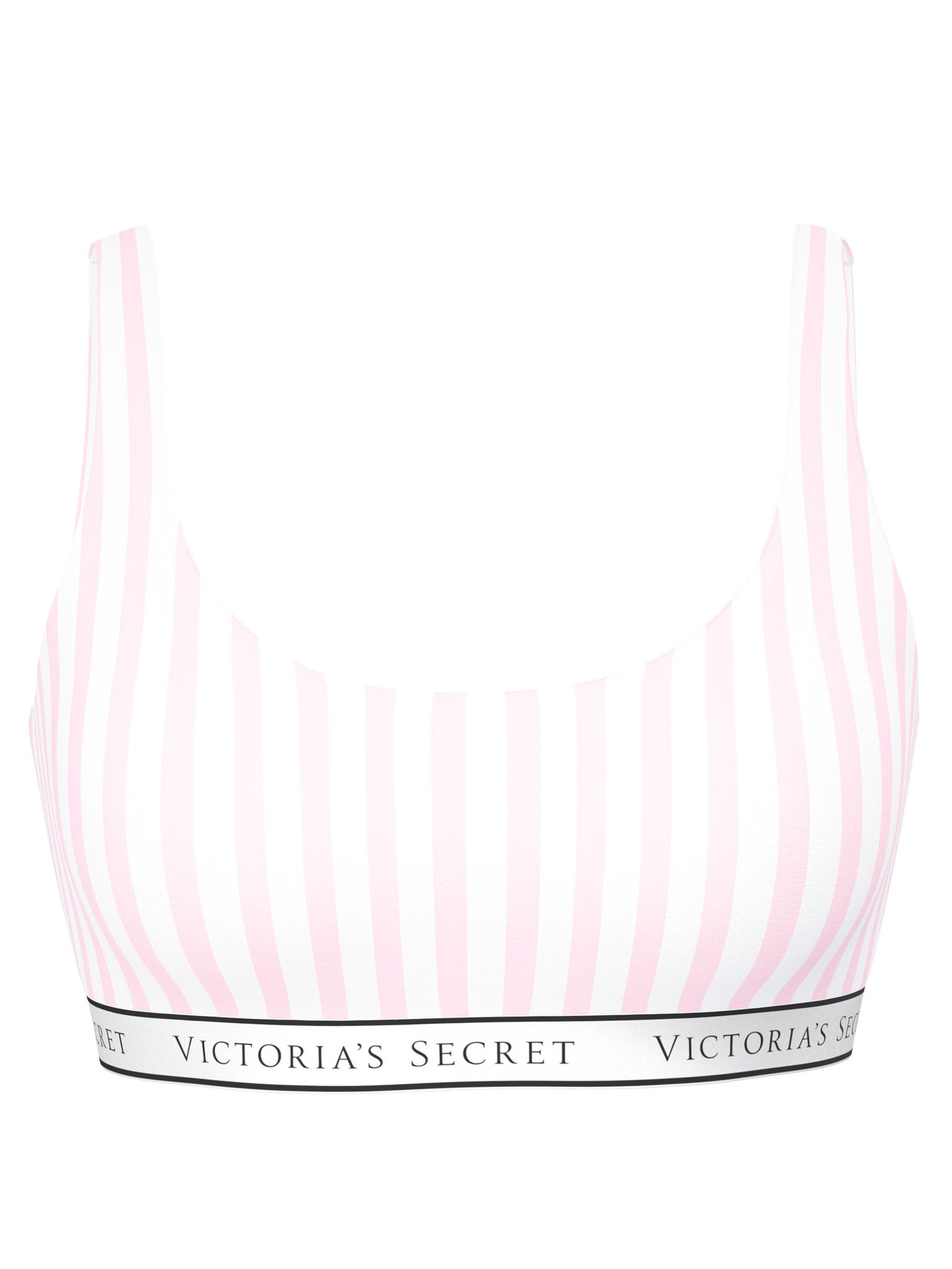 Pretty Blossom Pink Stripe Cotton Scoop Bralette - Image 3 of 3