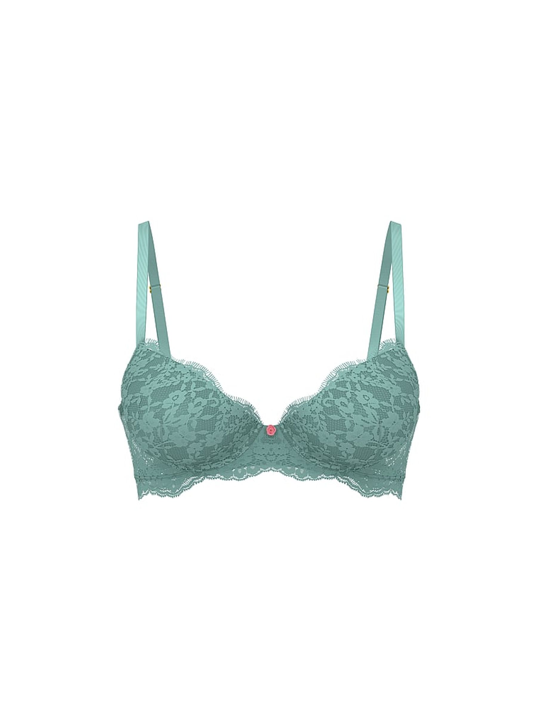 Arctic Green Lightly Lined Demi Lace Bra - Image 3 of 3