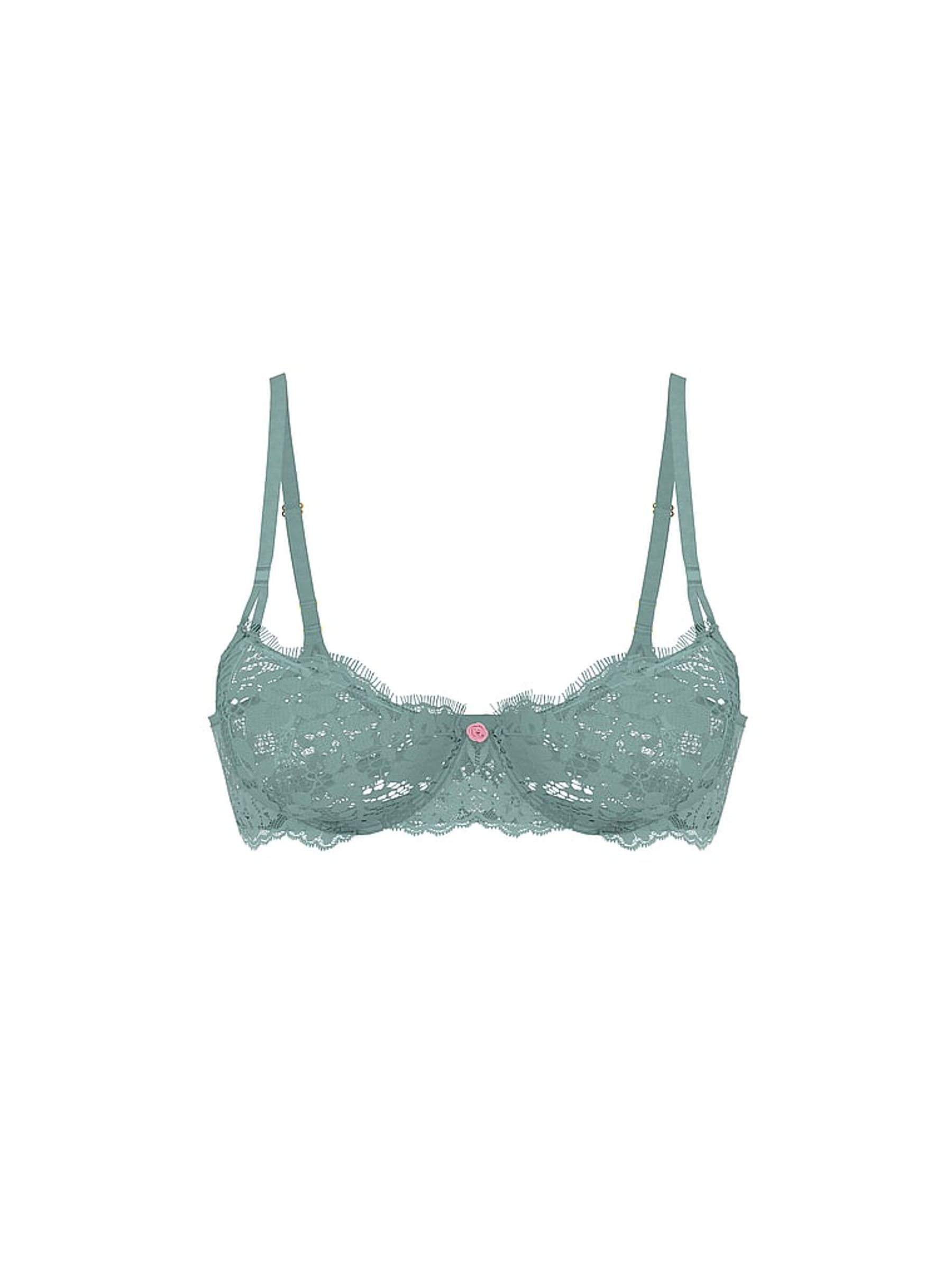 Arctic Green Unlined Balcony Lace Bra - Image 3 of 3