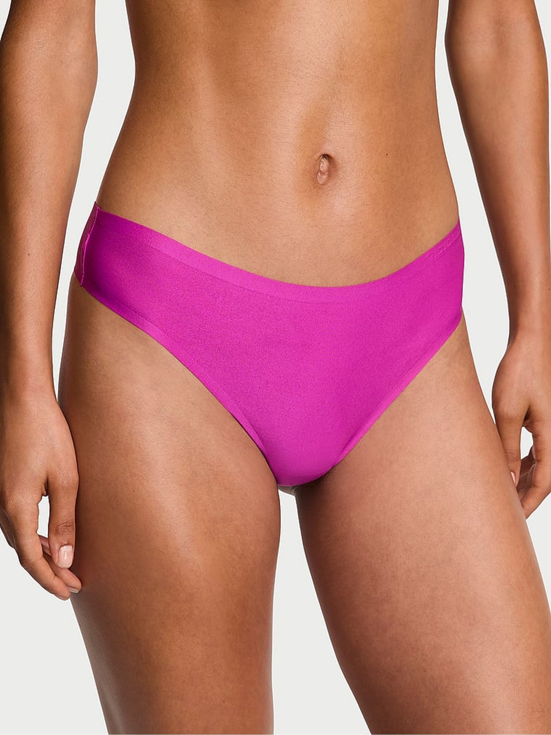 Allure Pink Thong Mid-Rise Knickers - Image 1 of 4