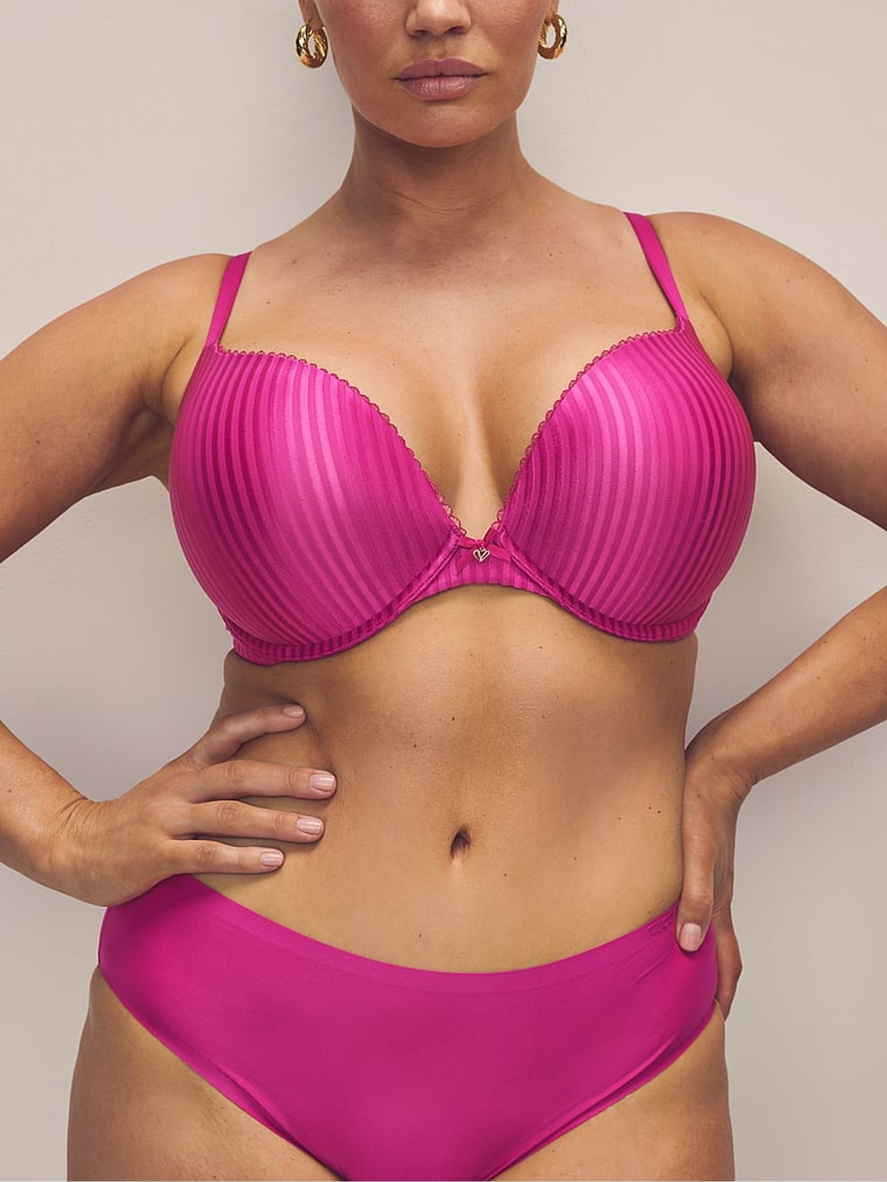 Allure Pink Thong Mid-Rise Knickers - Image 3 of 4