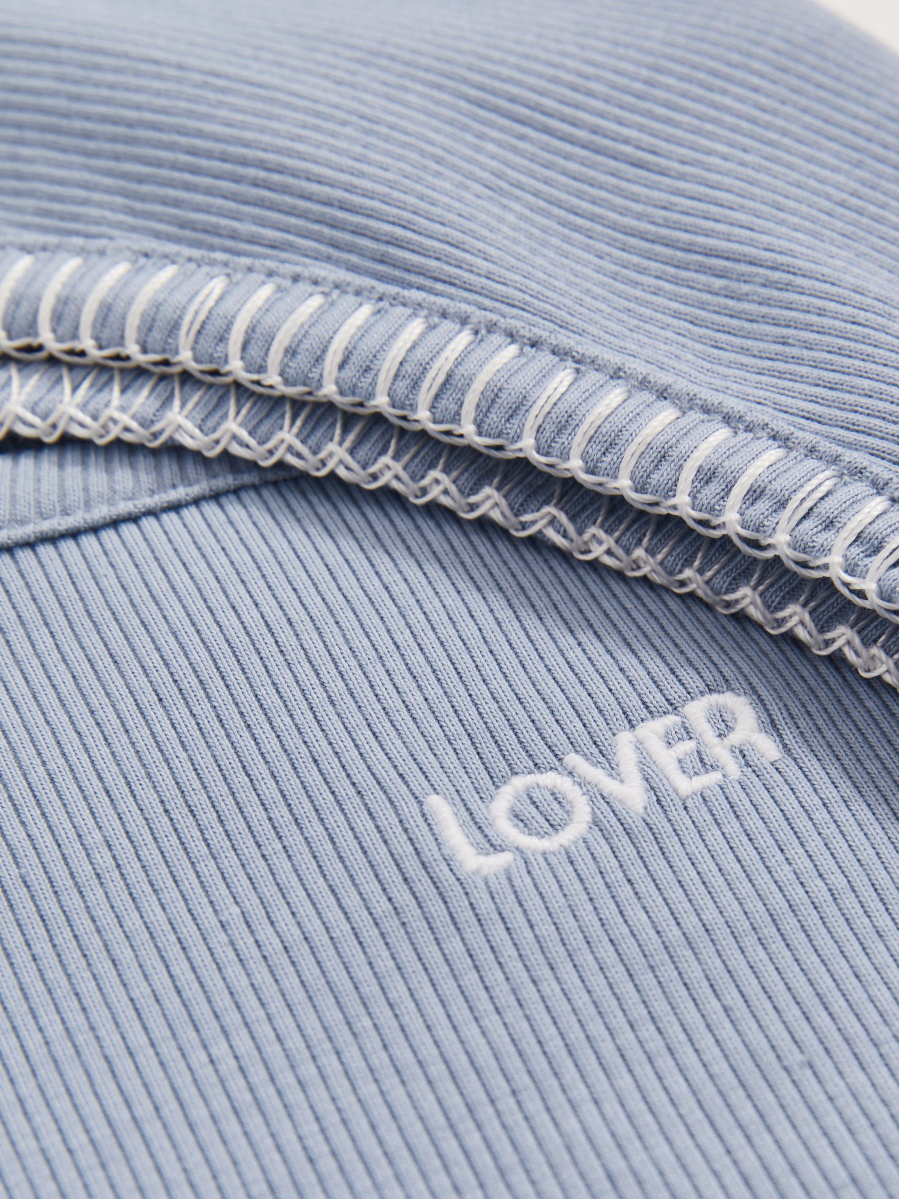 Reiss | Tom Daley Cotton Lover Vest with Stretch in Soft Blue - Image 6 of 6