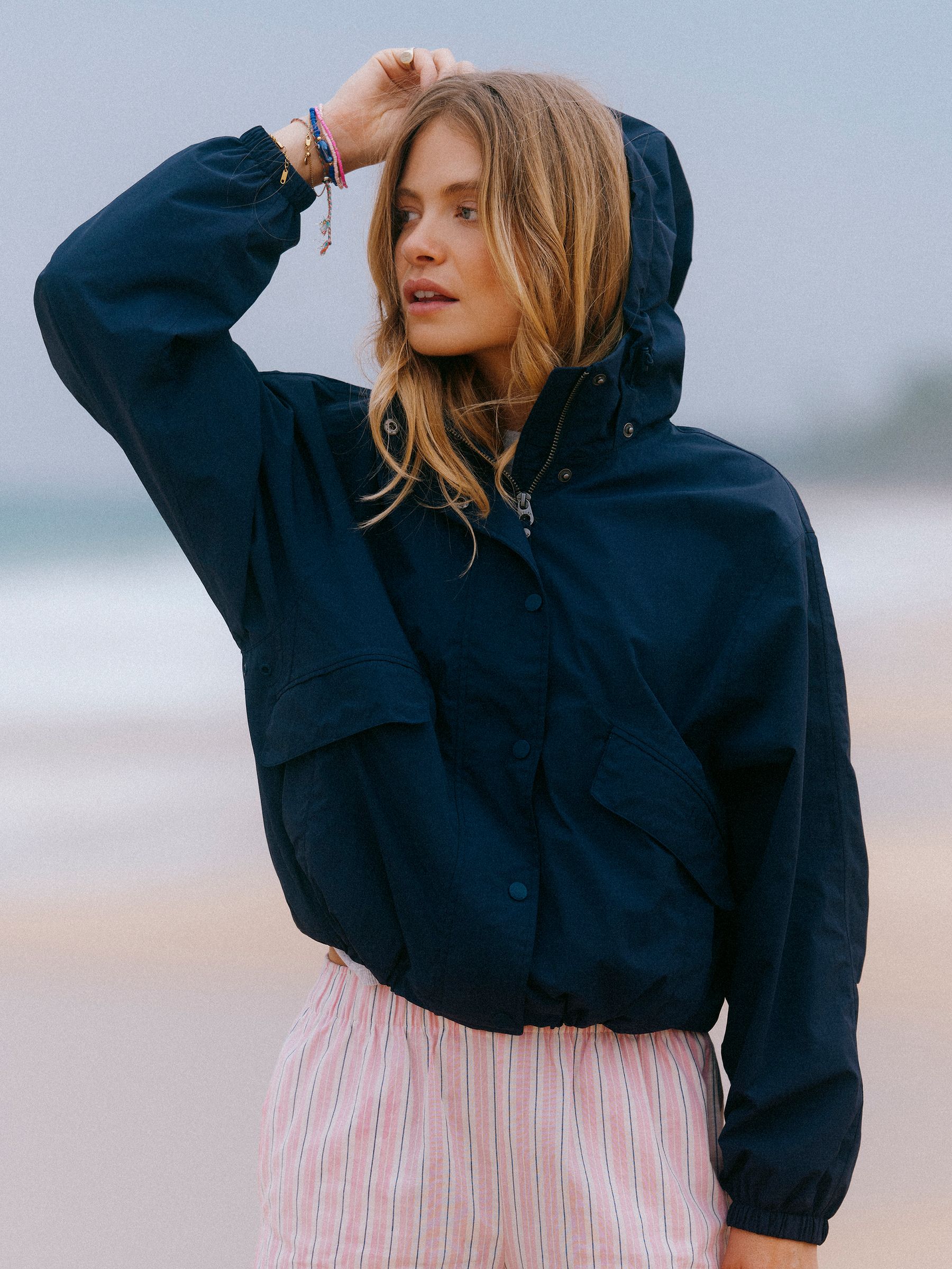 Hove Navy Waterproof Windbreaker Jacket | Joules