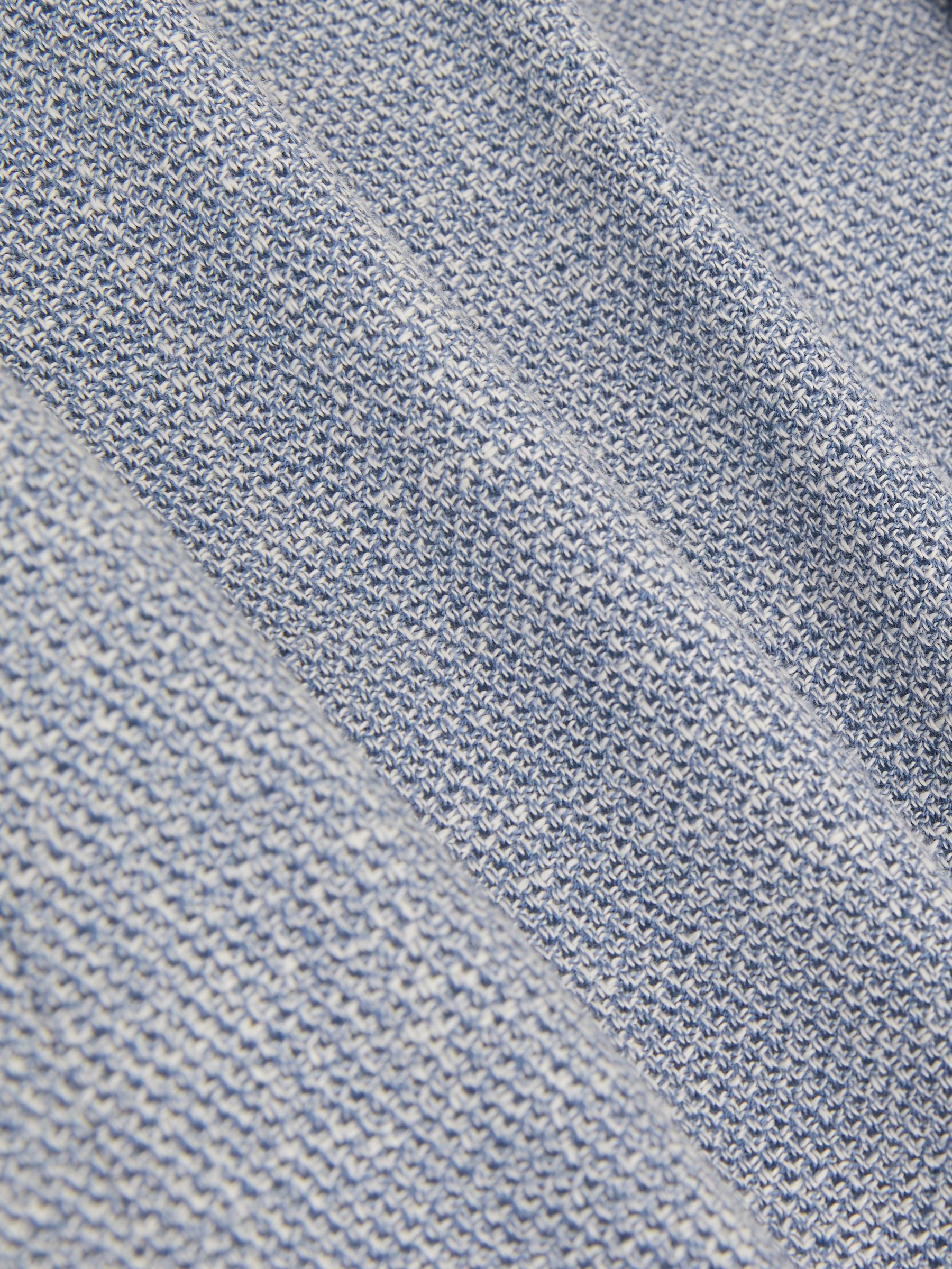 Slim Fit Single Breasted Blazer with Cotton in Soft Blue - image 3