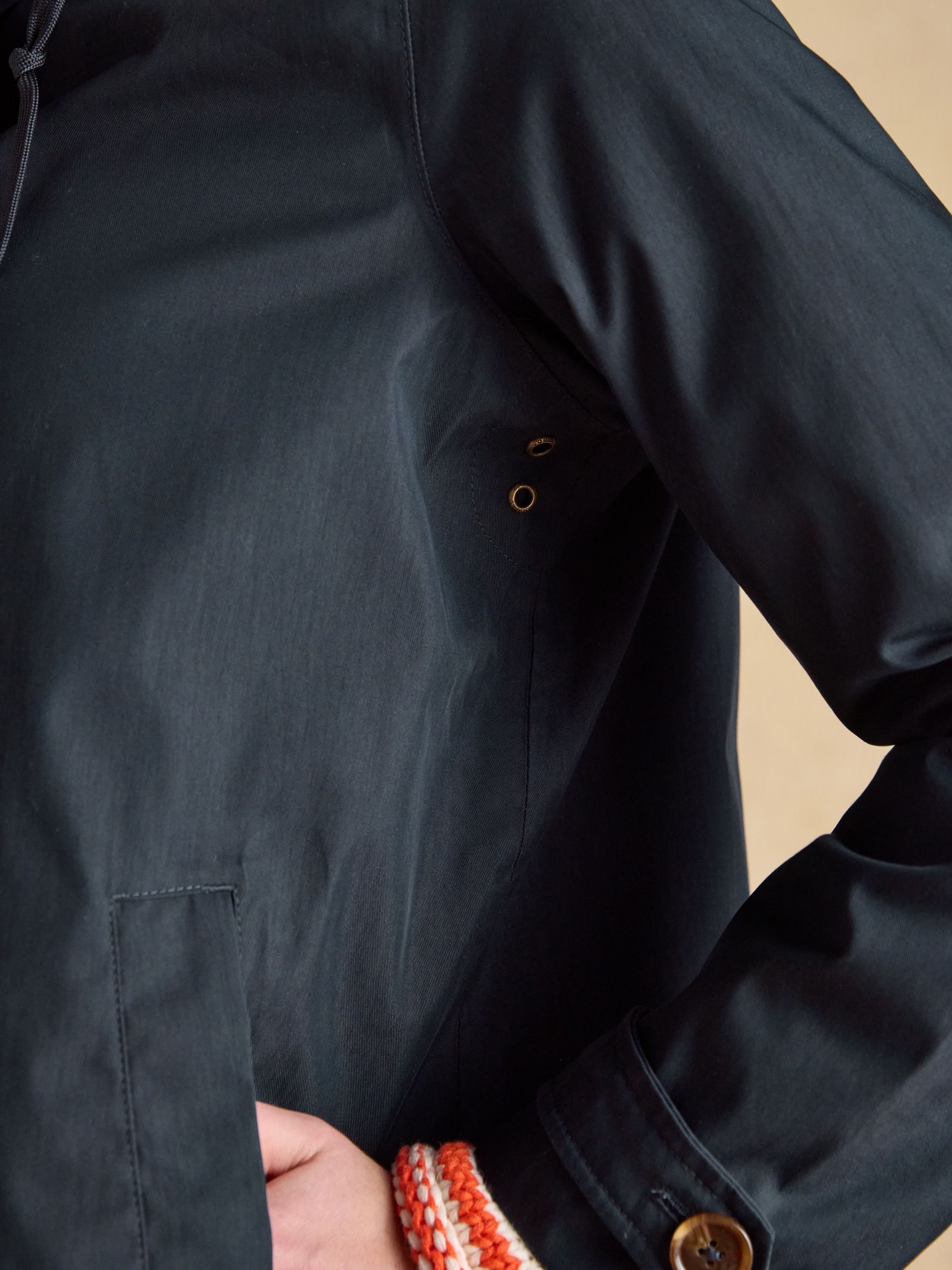 Rainmore Navy Waterproof button through Raincoat - Image 11 of 13