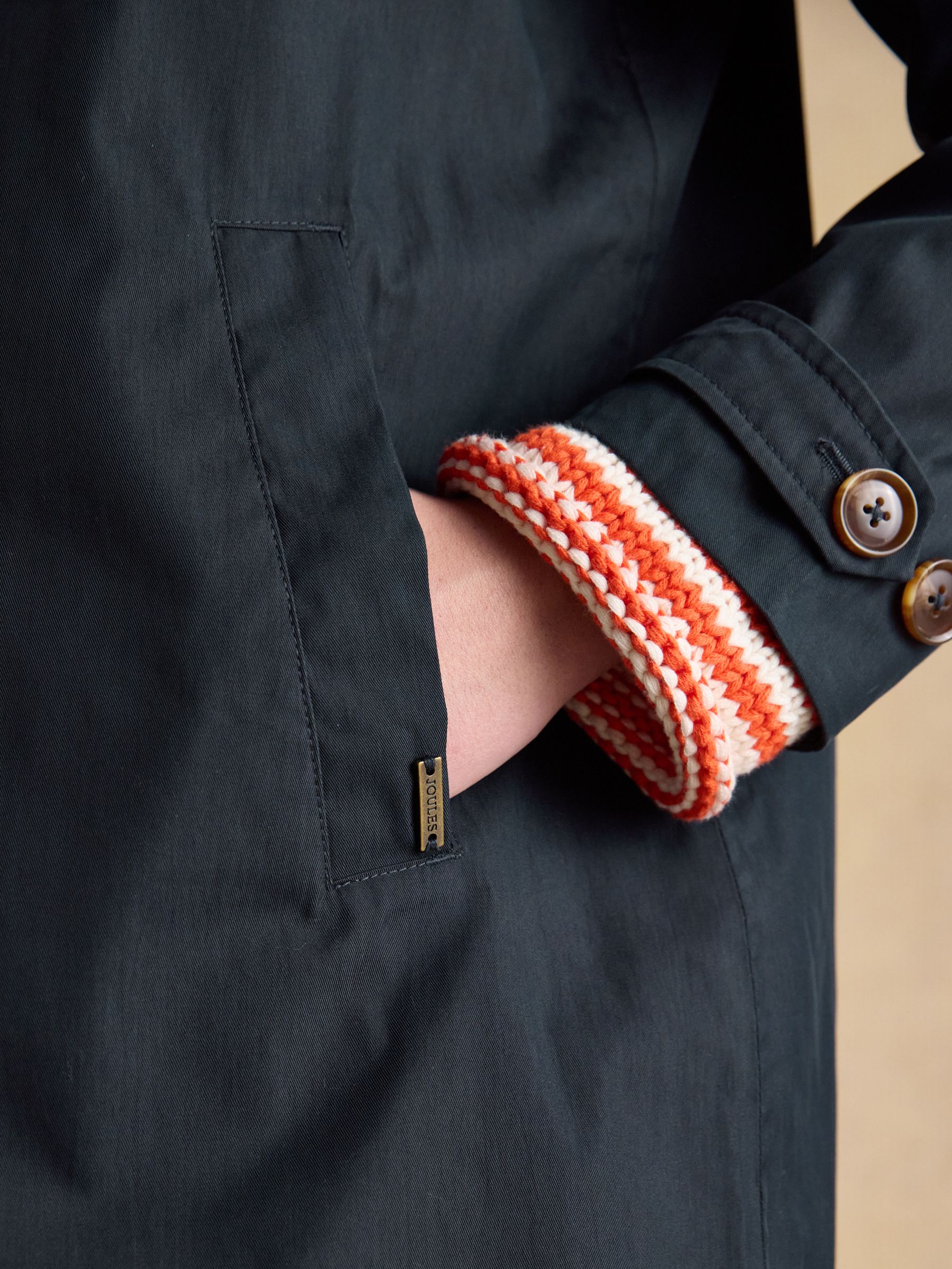 Rainmore Navy Waterproof button through Raincoat - Image 9 of 13