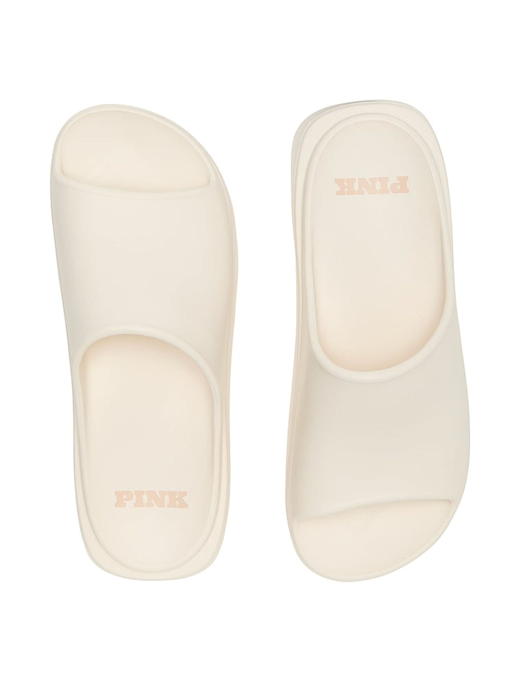 White Shell Platform Slide Sandals - Image 1 of 2