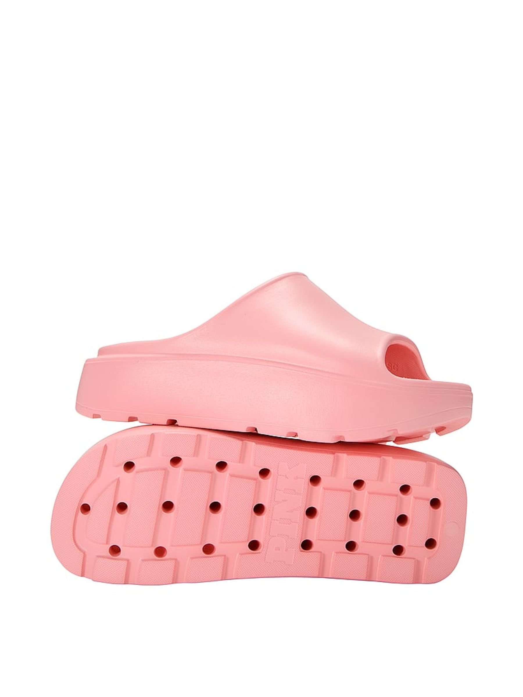 Petal Pink Platform Slide Sandals - Image 2 of 2