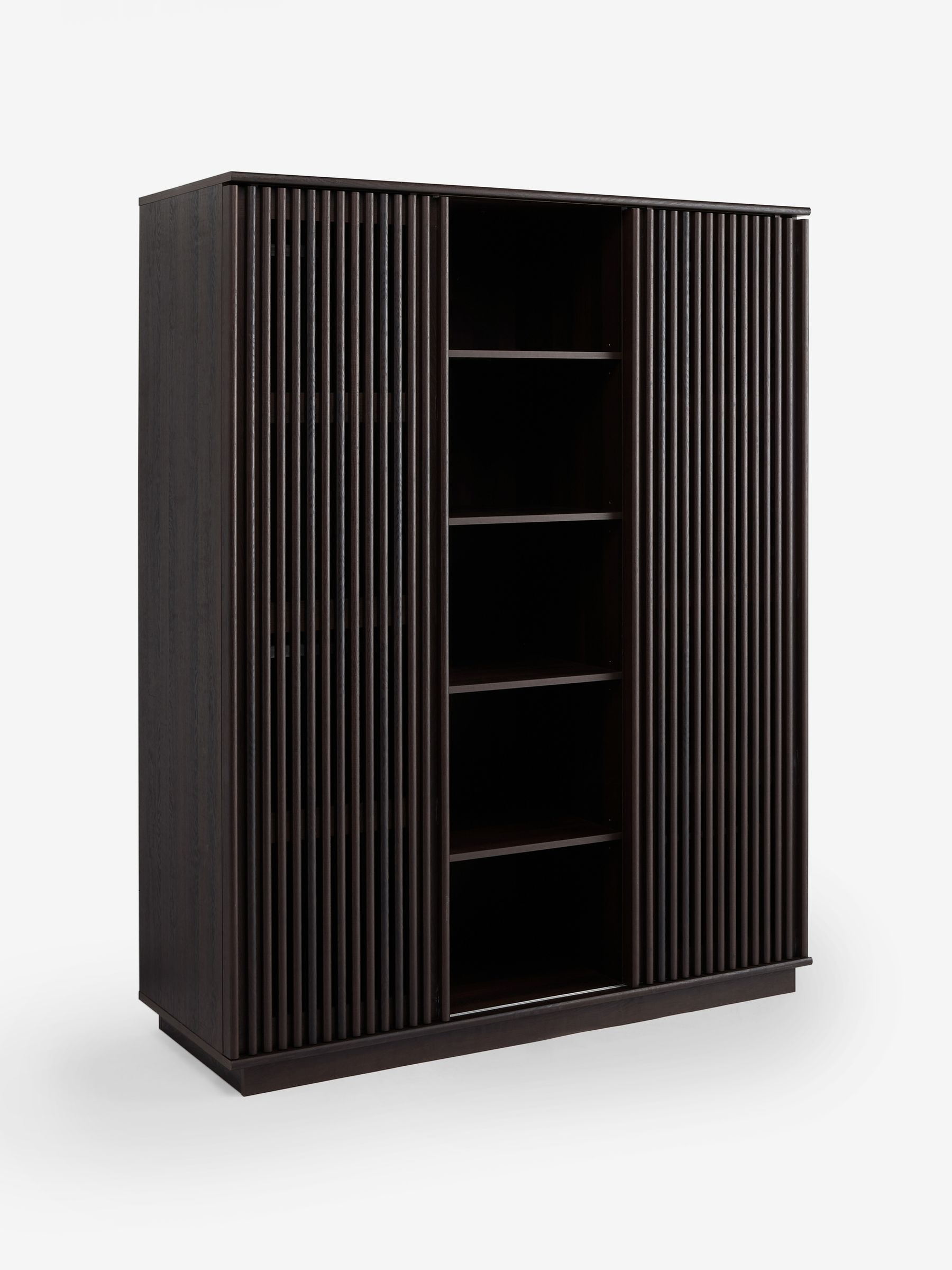 Tulma Sliding Triple Wardrobe in Dark Wood Effect - Image 4 of 6