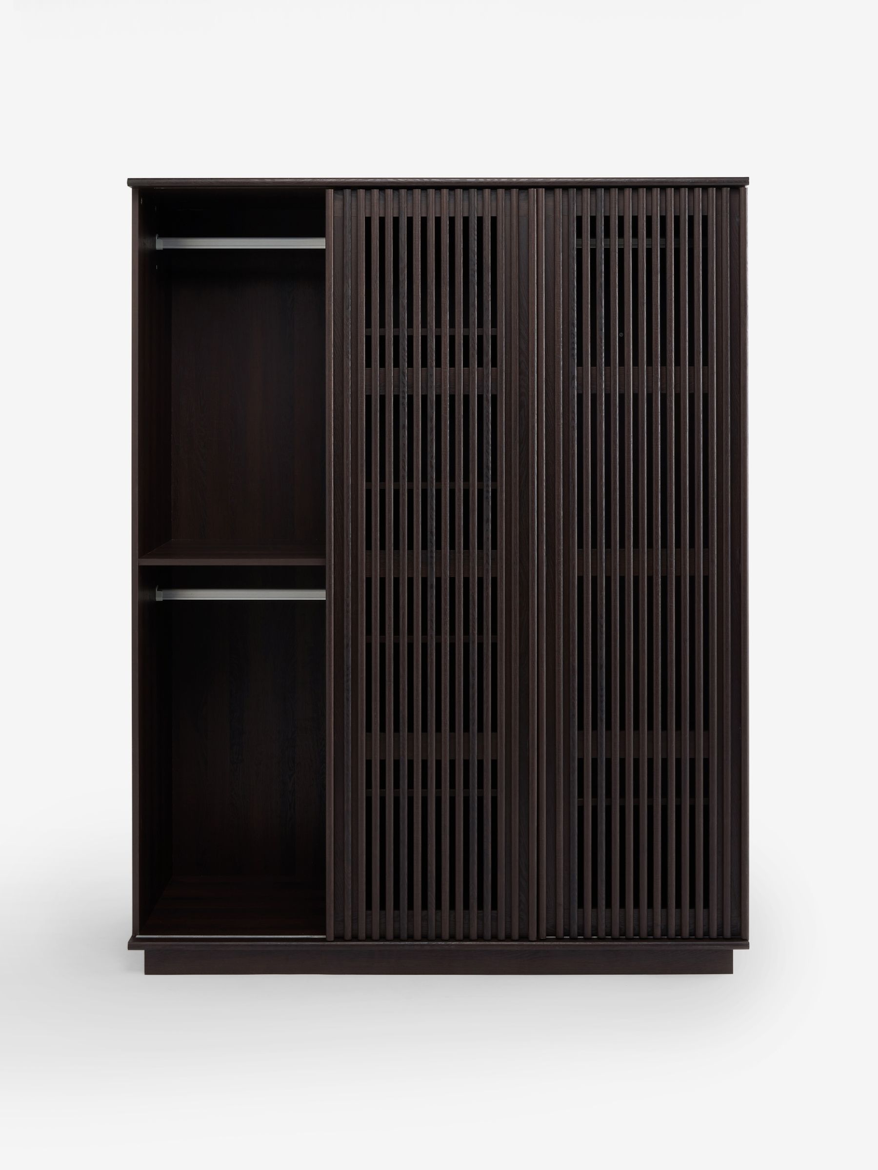 Tulma Sliding Triple Wardrobe in Dark Wood Effect - Image 6 of 6