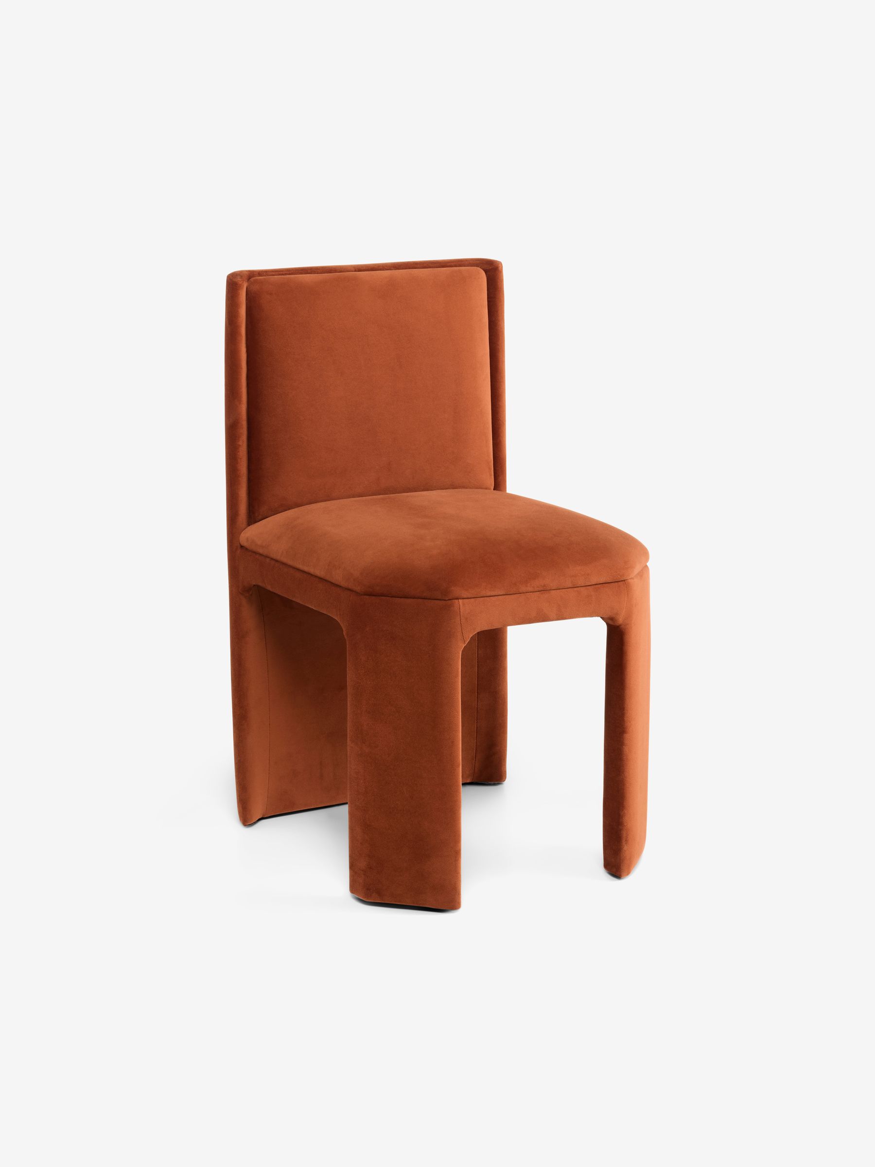Set of 2 Ciel Fully Upholstered Dining Chairs in Velvet Cinnamon - Image 5 of 5
