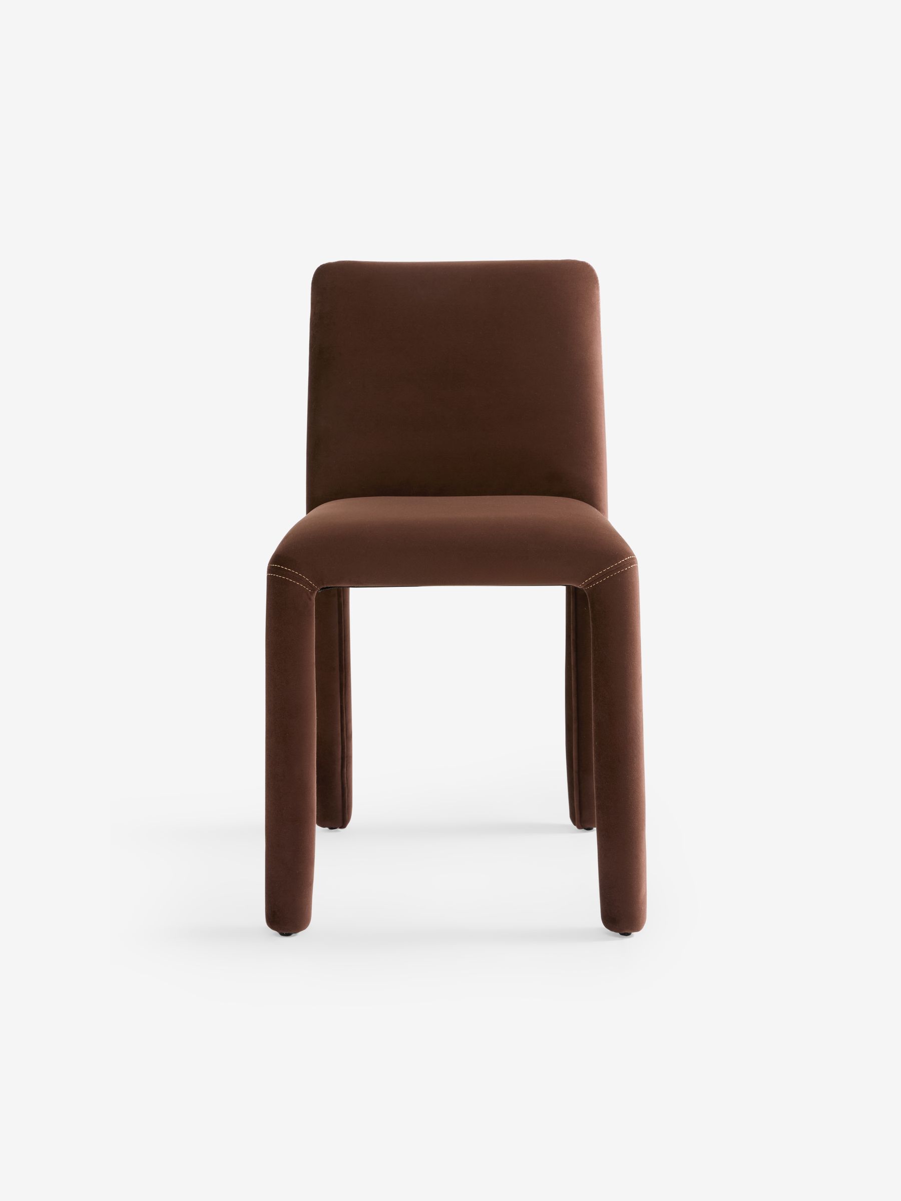 Set of 2 Lyric Dining Chairs in Chocolate Brown Velvet - Image 1 of 2