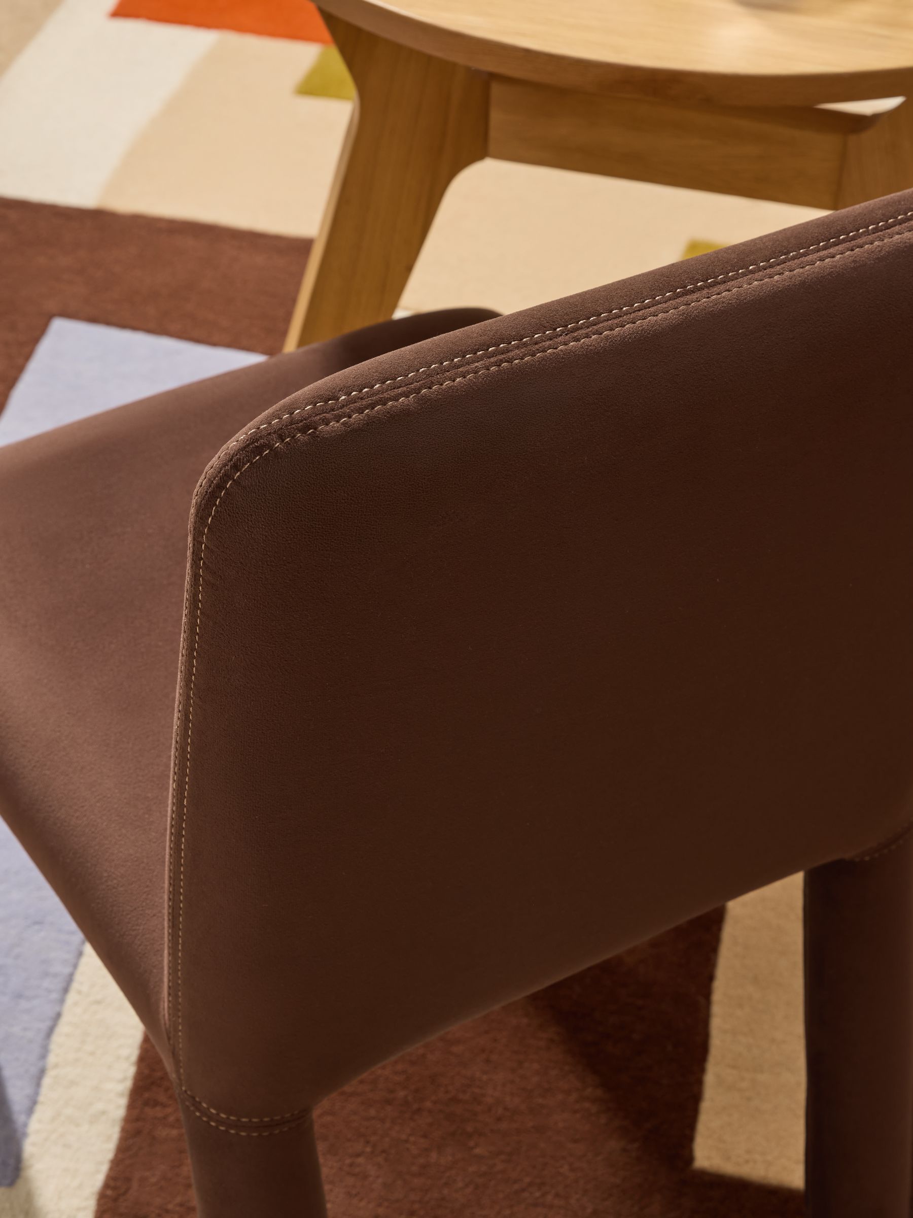 Set of 2 Lyric Dining Chairs in Chocolate Brown Velvet - Image 3 of 5