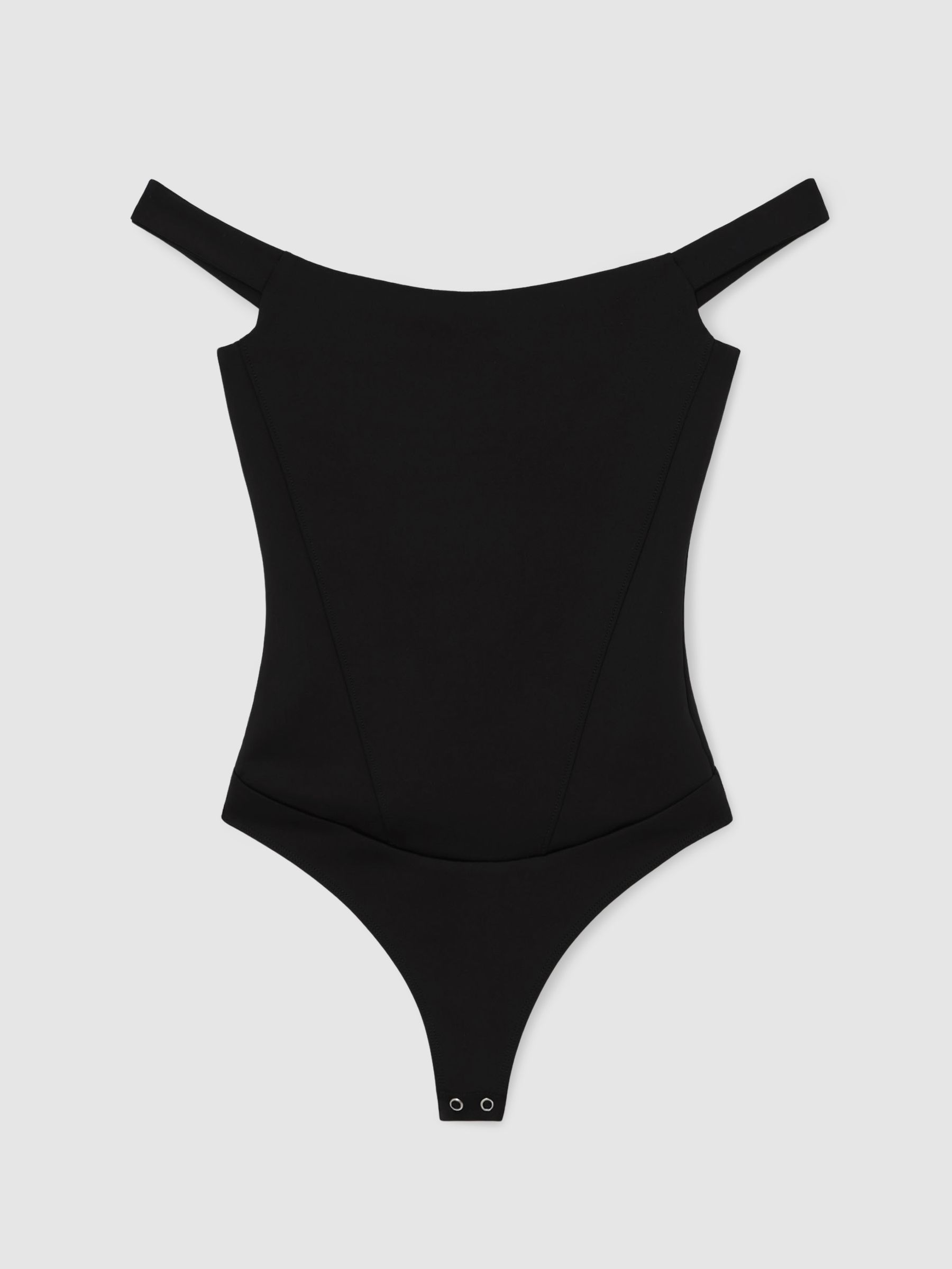 Scuba Corset Bodysuit in Black - Image 2 of 5
