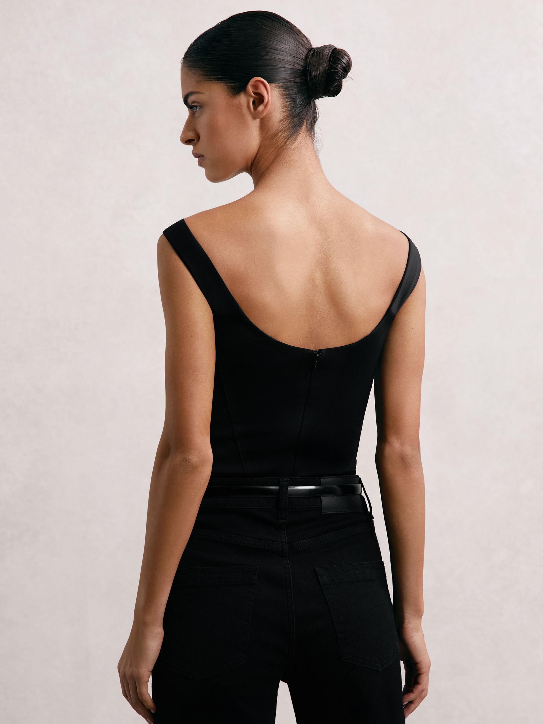 Scuba Corset Bodysuit in Black - Image 4 of 5