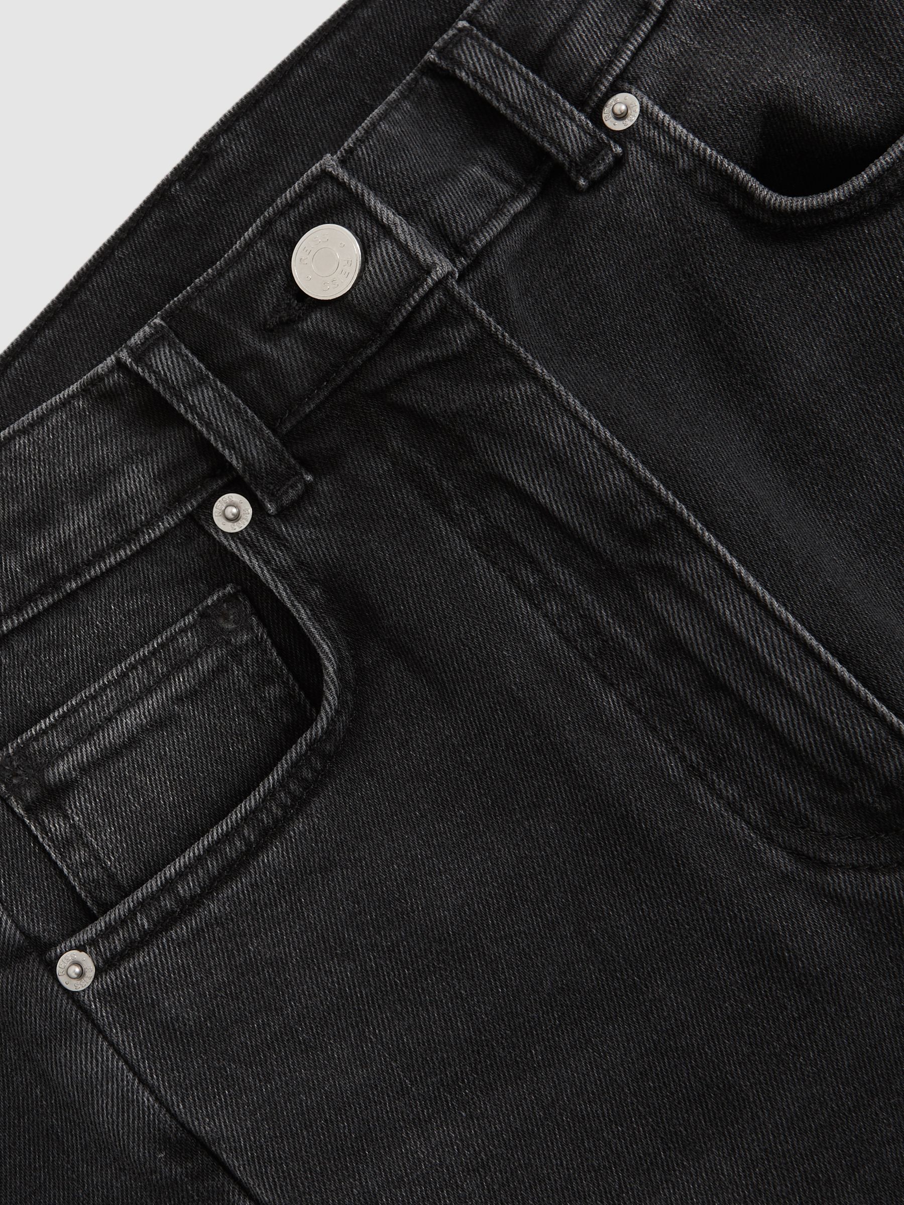 Barrel-Leg Seam Jeans in Washed Grey - image 3