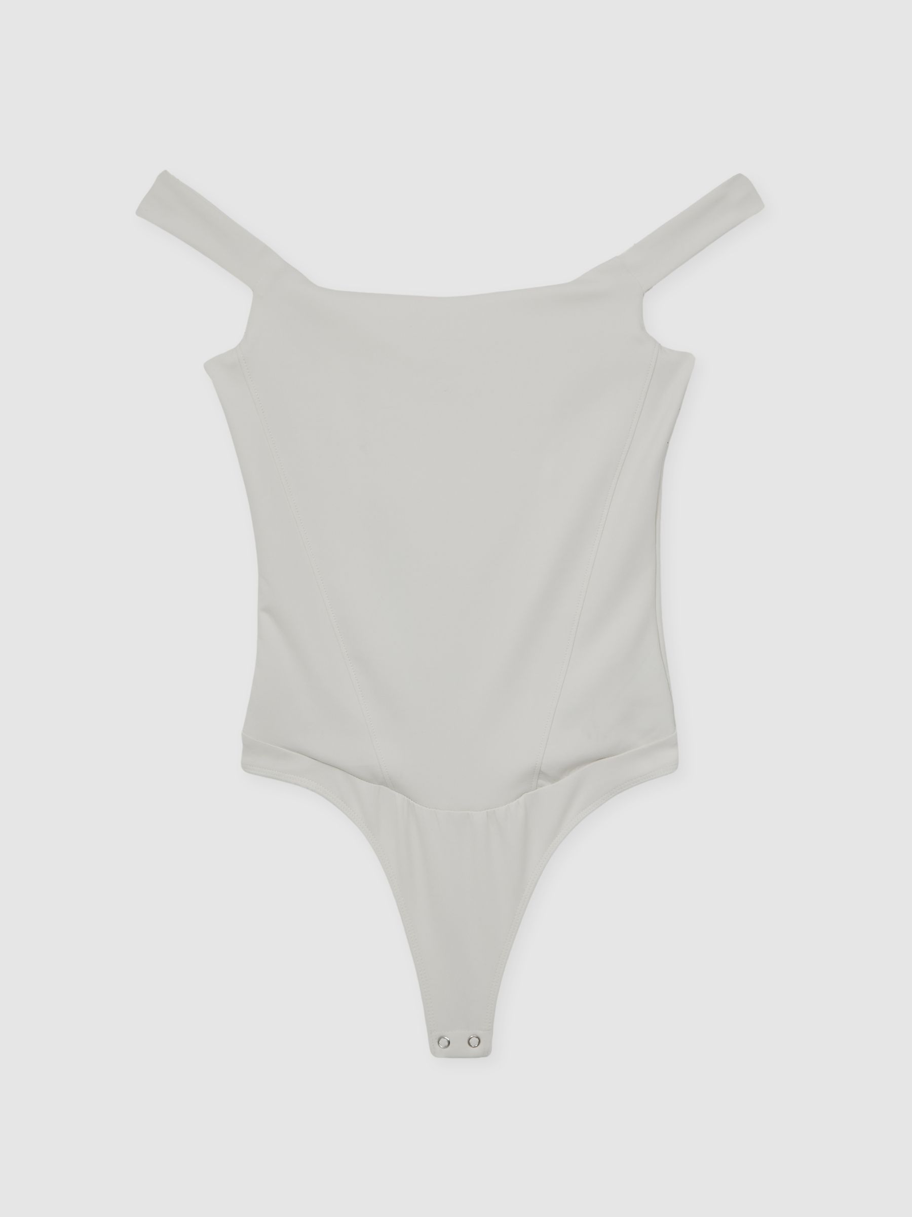 Good American Scuba Corset Bodysuit in White - Image 2 of 5