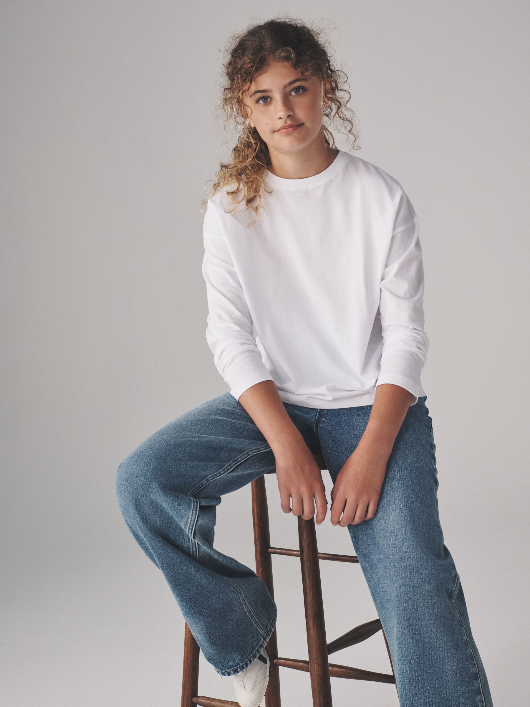 6 Pack Regular Long Sleeve Cotton T-Shirts - Image 6 of 16