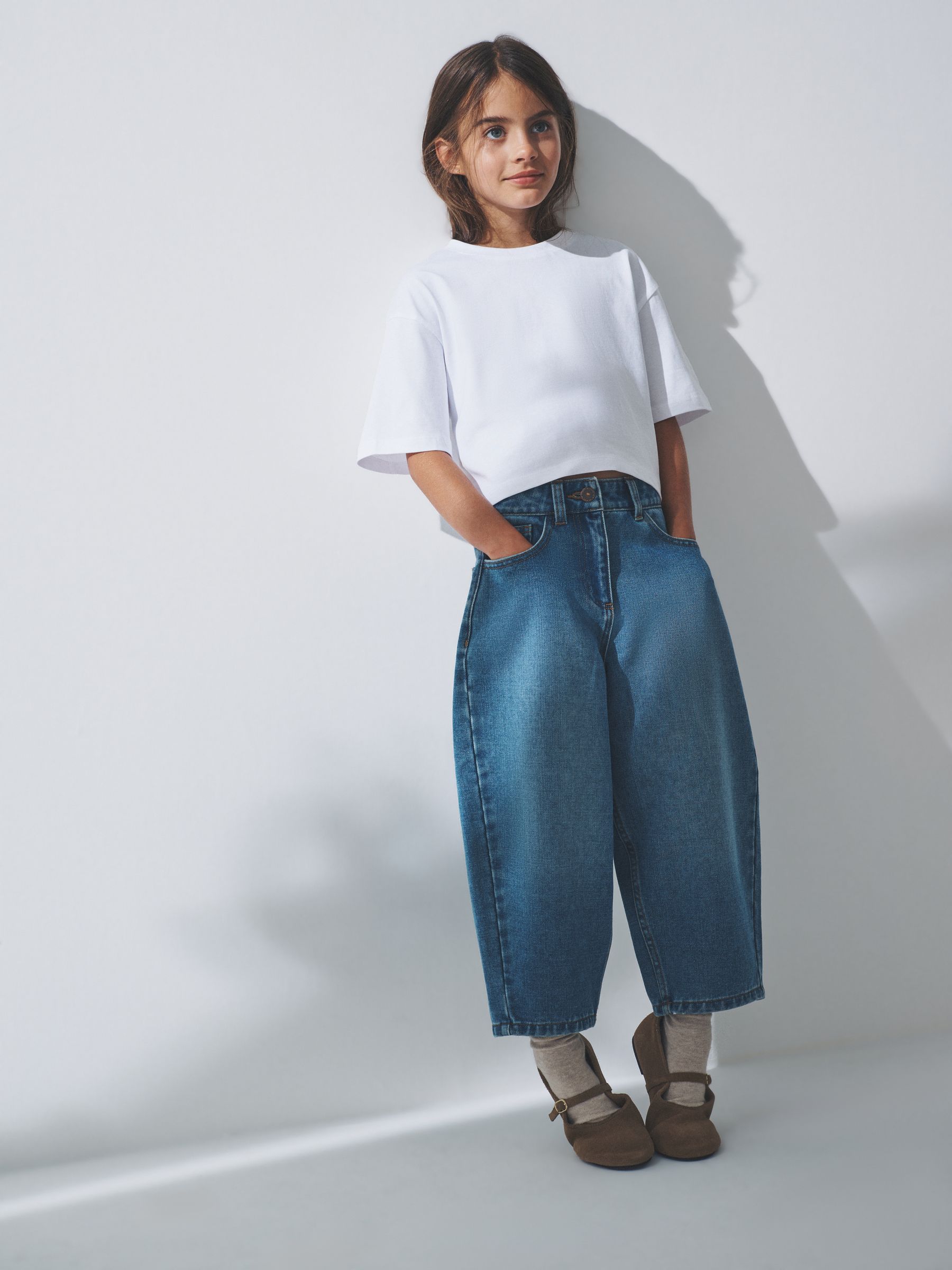 Black/Brown/White - 4 Pack Oversized Cropped Short Sleeve Heavyweight Cotton T-Shirts - Image 6 of 12
