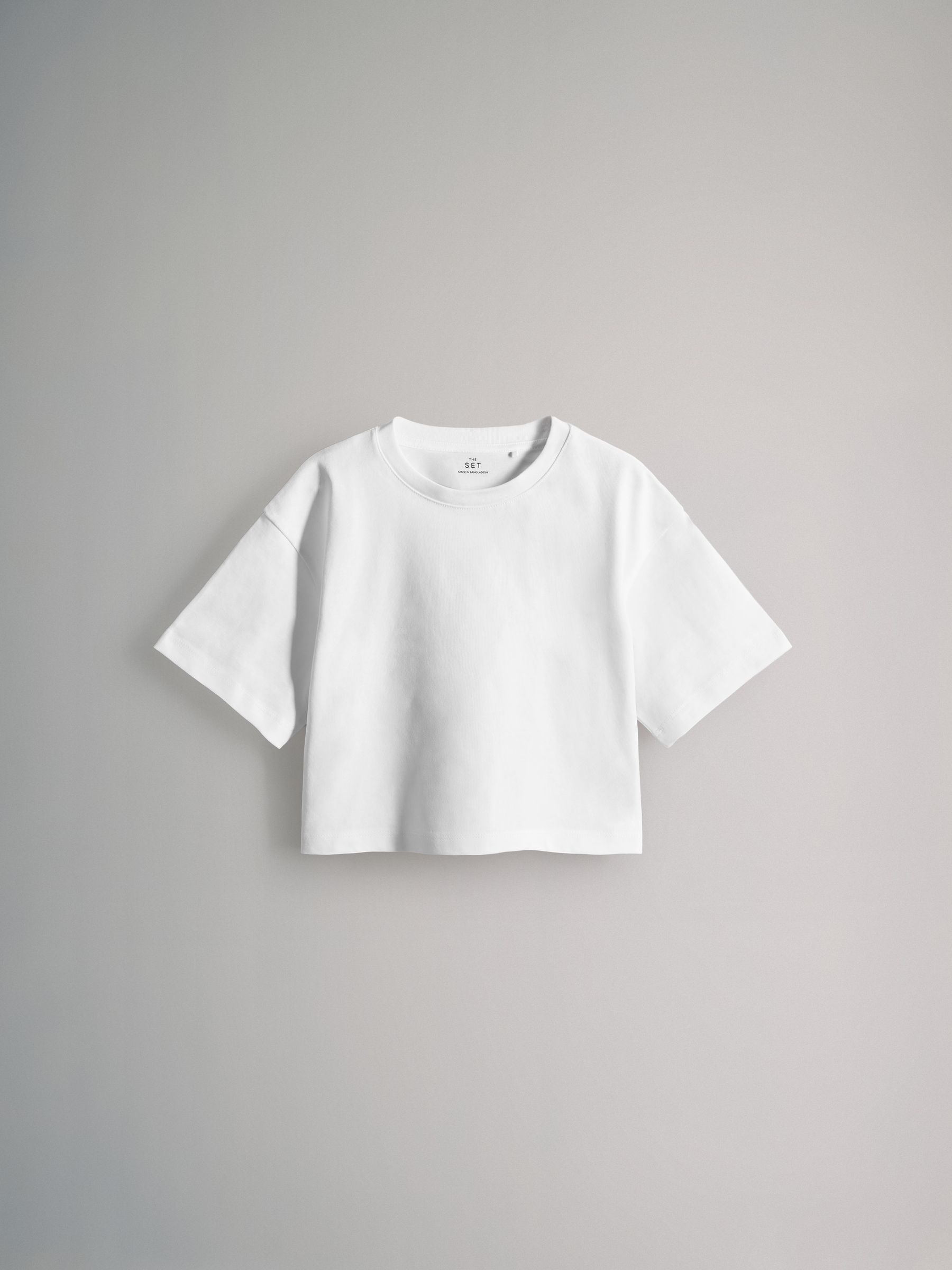 Black/Brown/White - 4 Pack Oversized Cropped Short Sleeve Heavyweight Cotton T-Shirts - Image 7 of 12