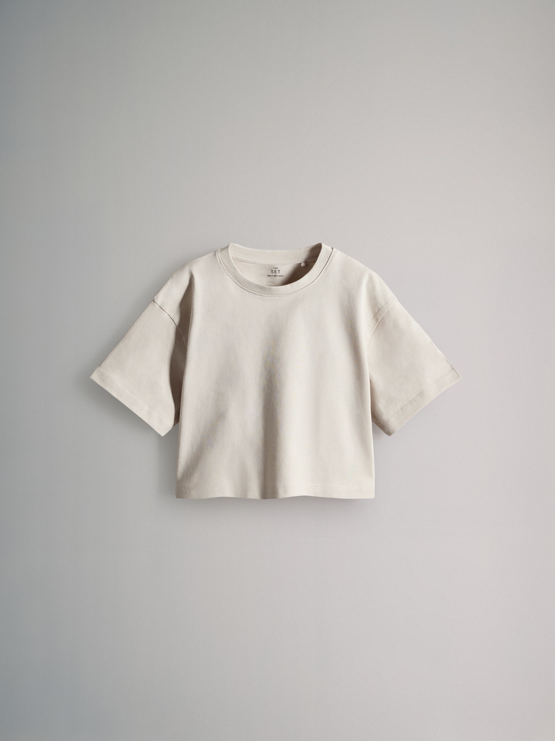 Black/Brown/White - 4 Pack Oversized Cropped Short Sleeve Heavyweight Cotton T-Shirts - Image 8 of 12