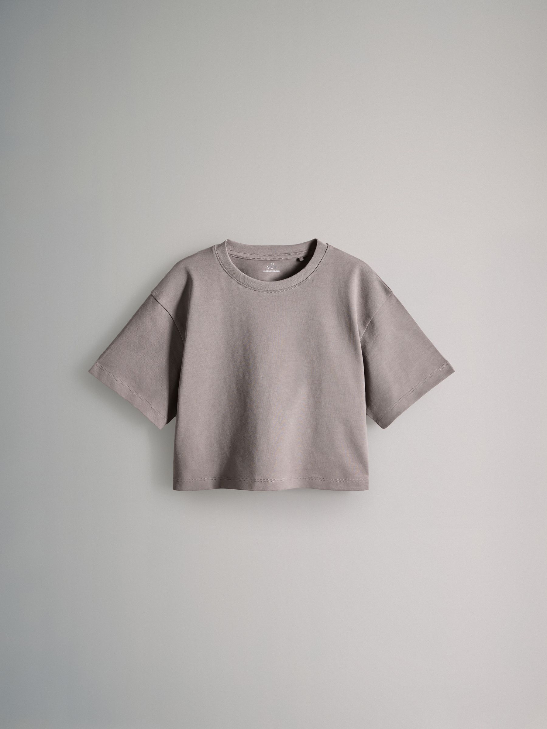 Black/Brown/White - 4 Pack Oversized Cropped Short Sleeve Heavyweight Cotton T-Shirts - Image 9 of 12