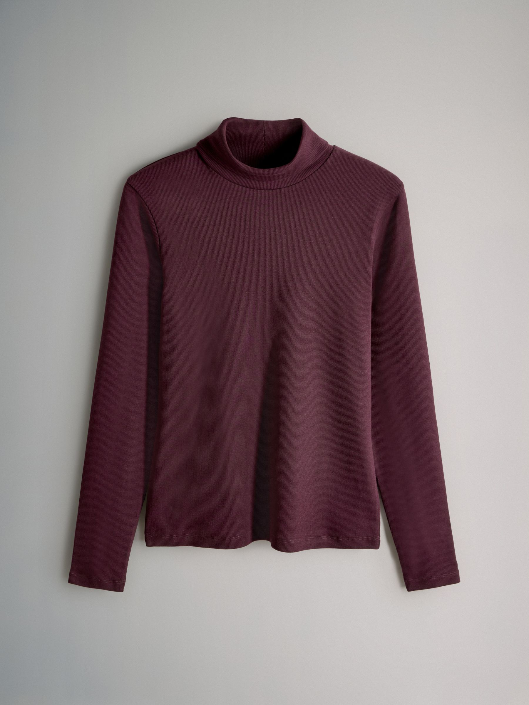 4 Pack Ribbed Roll Neck Long Sleeve T-Shirts - Image 4 of 7