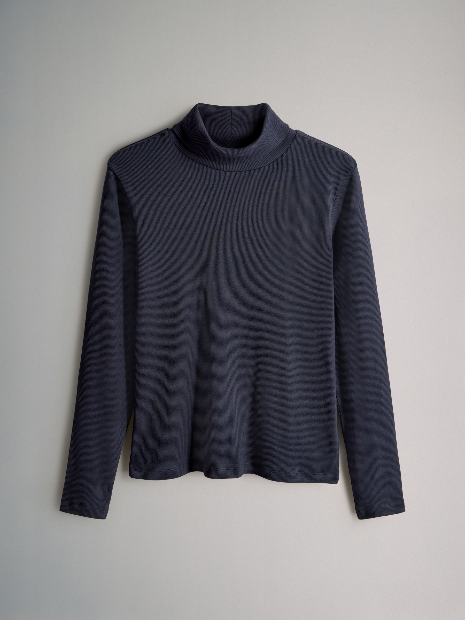 4 Pack Ribbed Roll Neck Long Sleeve T-Shirts - Image 5 of 7