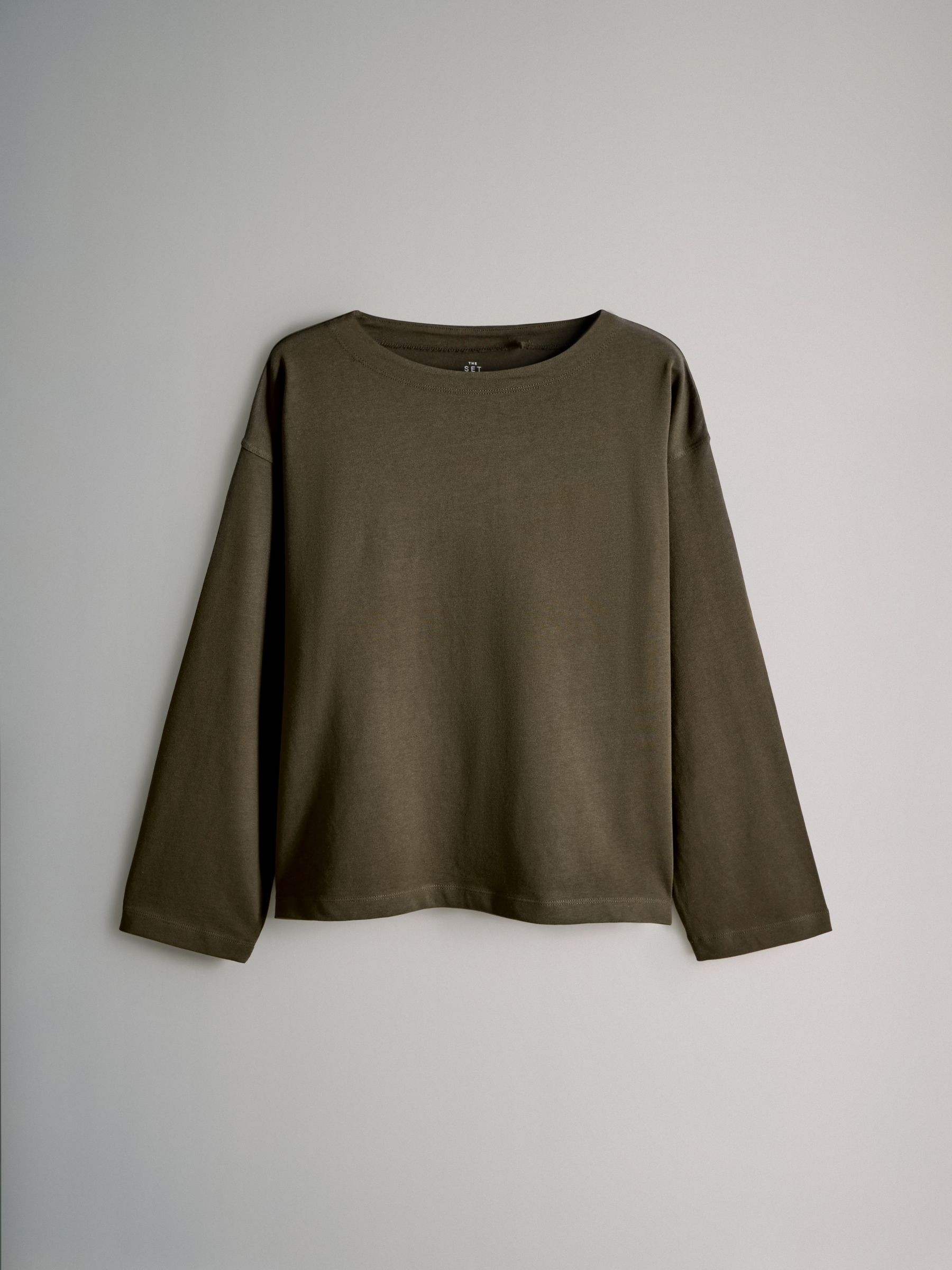 Black/Stripe/Khaki - 3 Pack Boat Neck Heavyweight T-Shirts - Image 3 of 6