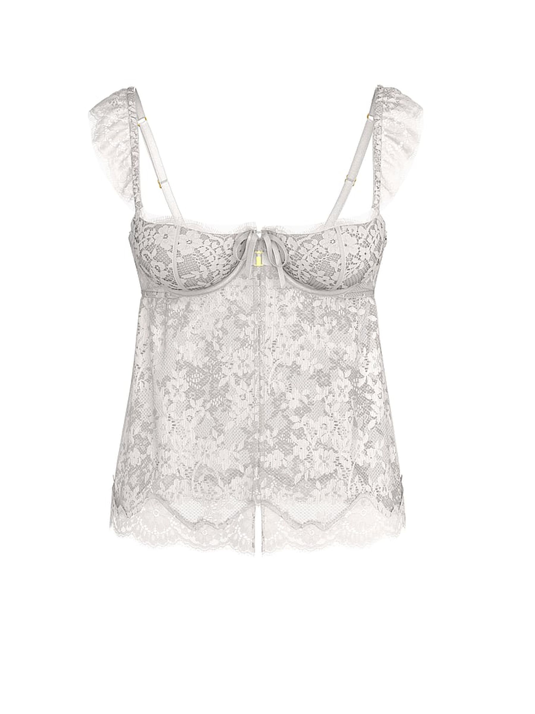 Coconut White Unlined Lace Flyaway Bra Top - Image 3 of 3