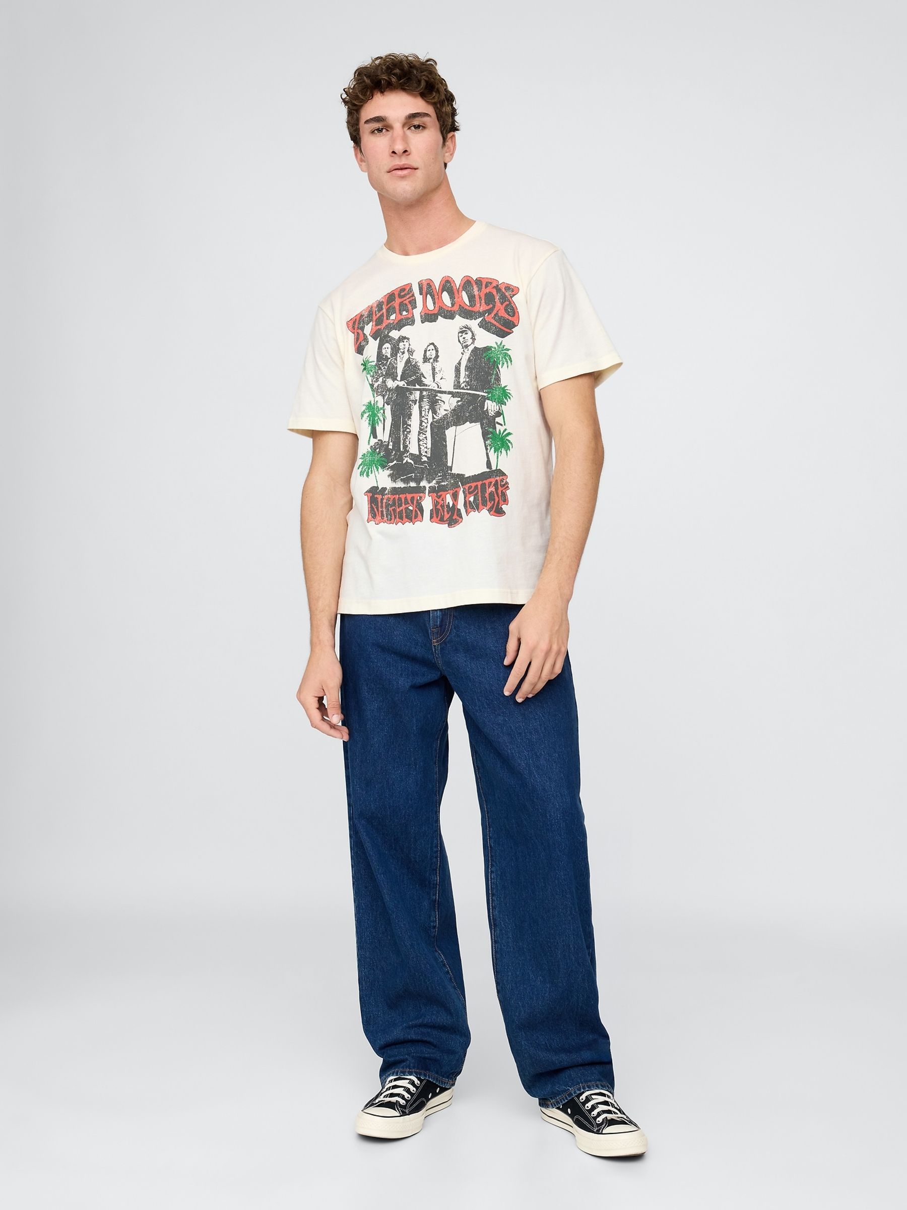 Cream The Doors Short Sleeve Graphic Band T-Shirt - Image 3 of 5