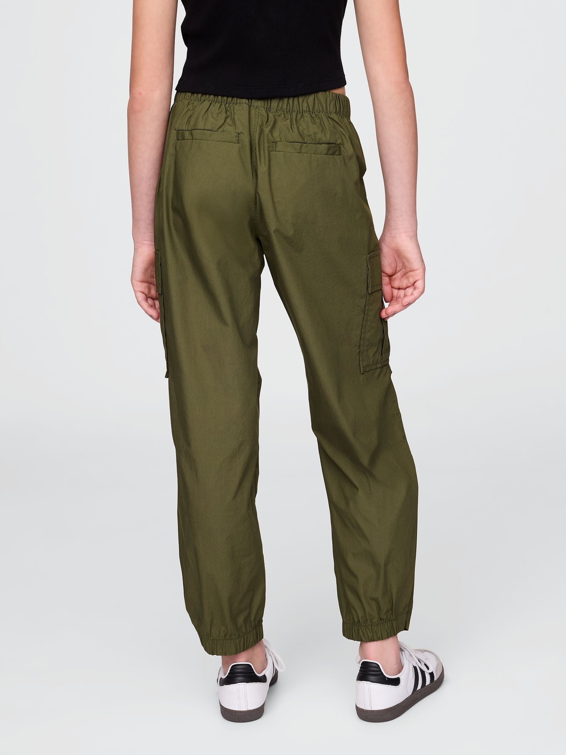 Khaki Green Easy Cargo Parachute Trousers (4-13yrs) - Image 2 of 4