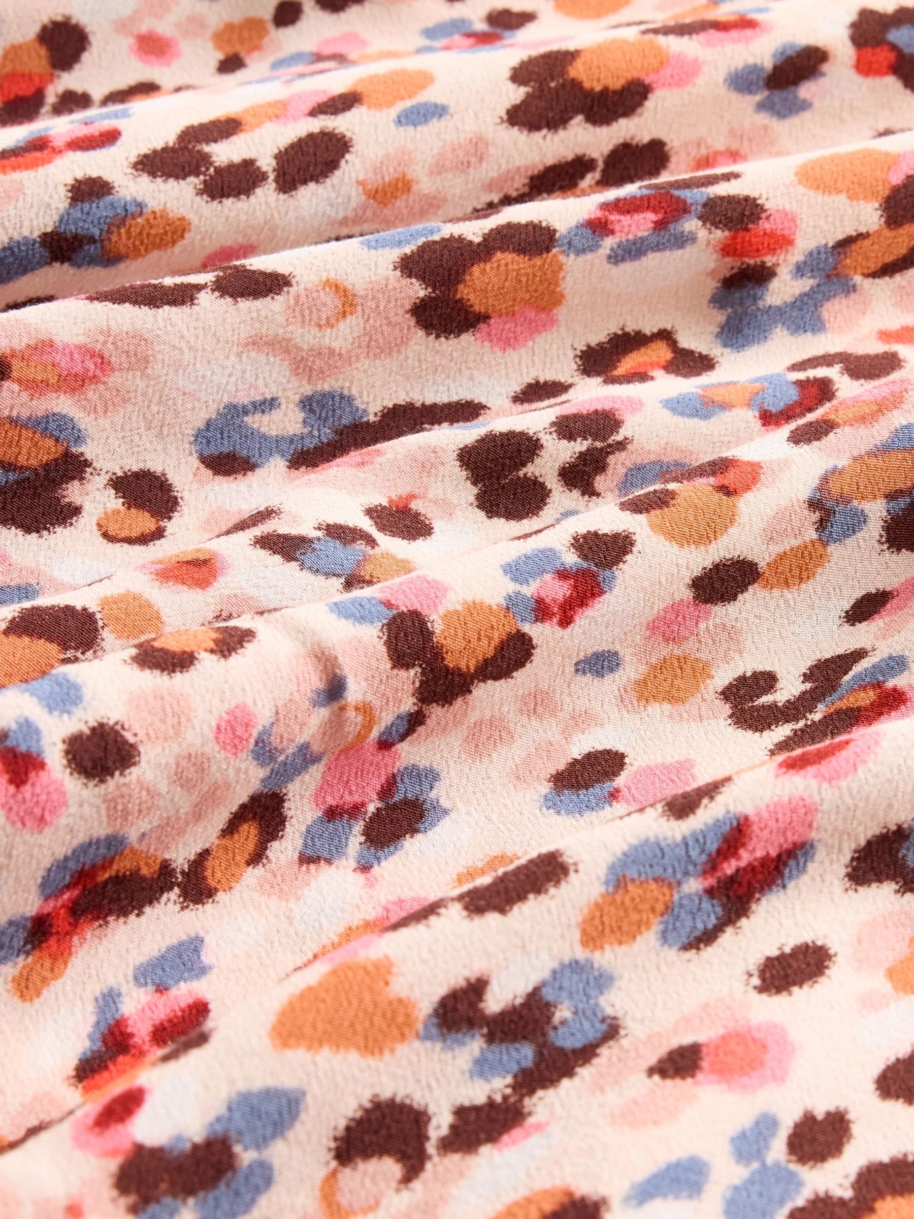GapStudio Pink Print Print V-Neck Midi Dress - Image 7 of 7
