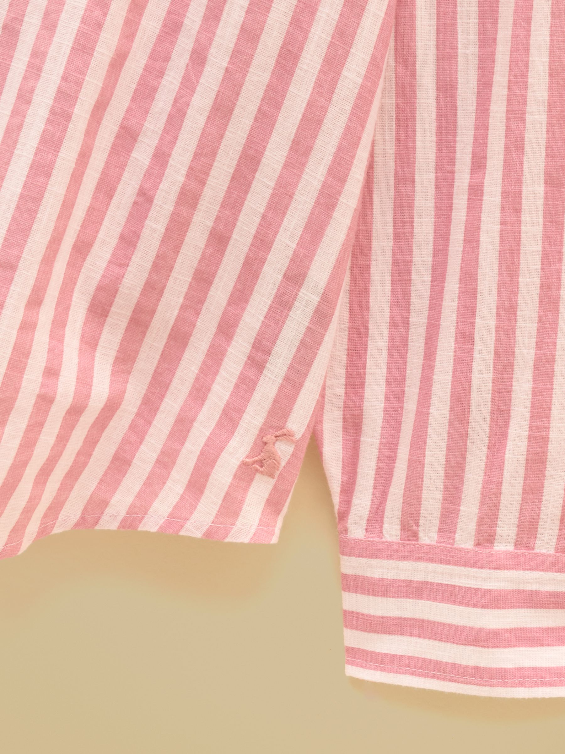 Light Pink Striped Cotton Shirt - Image 3 of 4
