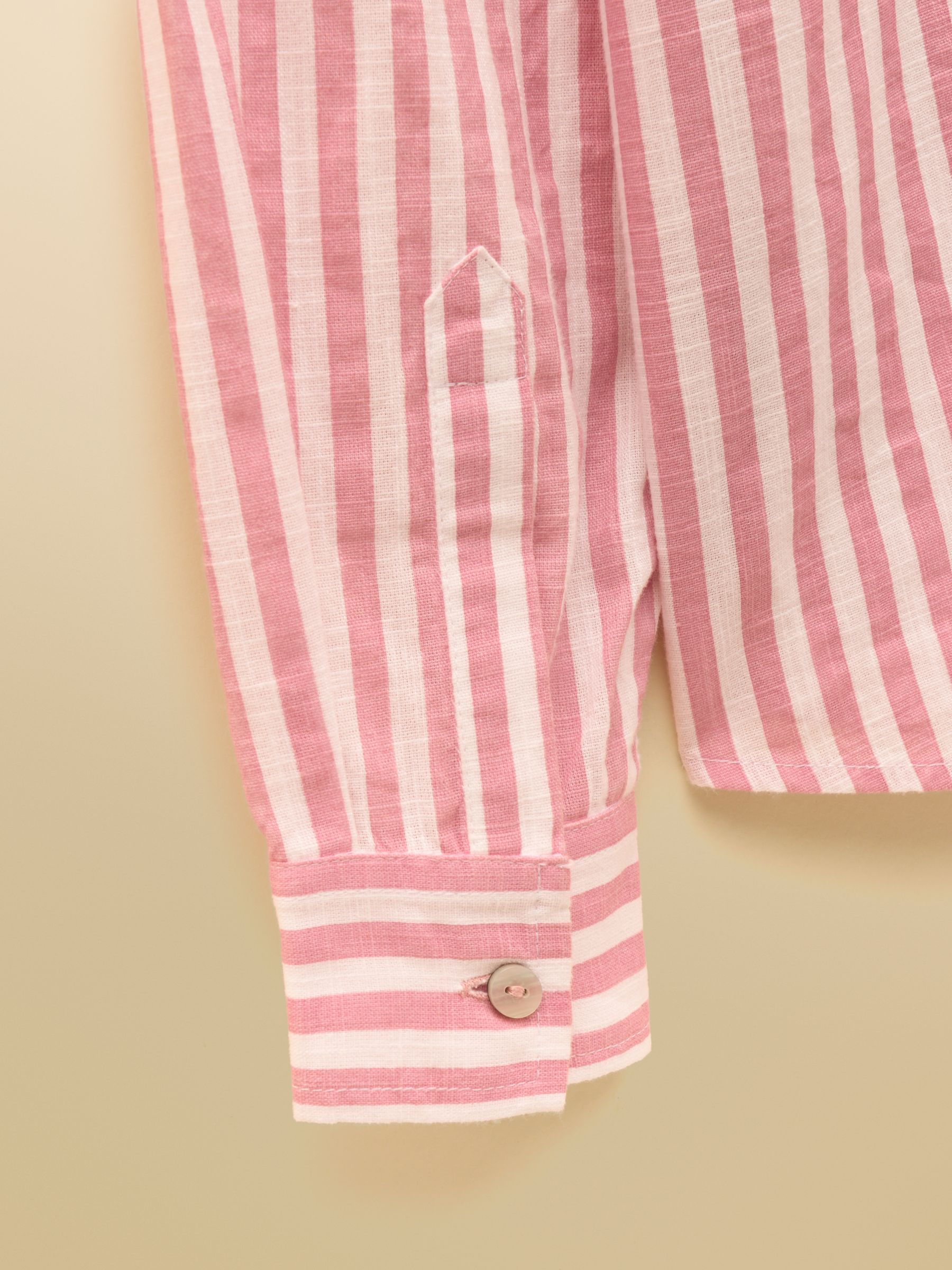 Light Pink Striped Cotton Shirt - Image 4 of 4