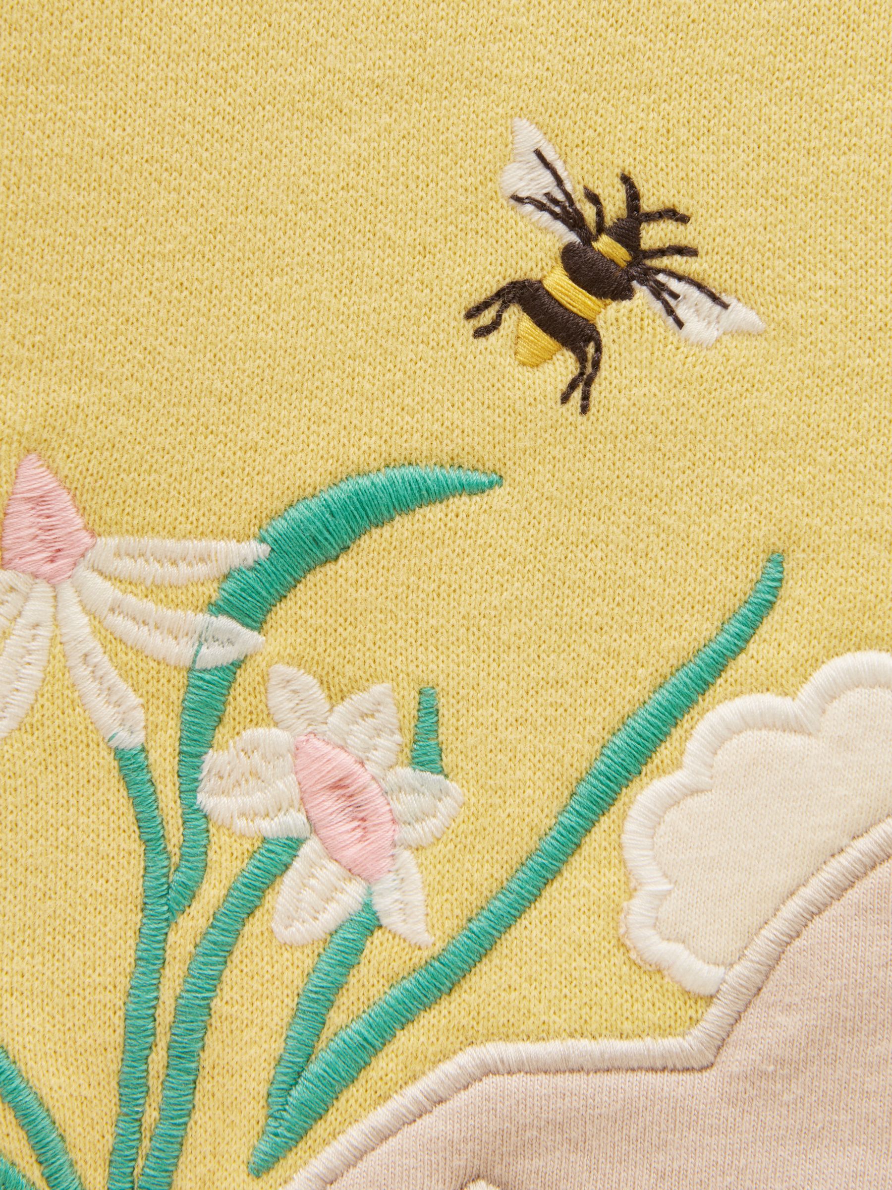 Yellow Bunny Girls' Embroidered Sweatshirt - Image 4 of 5