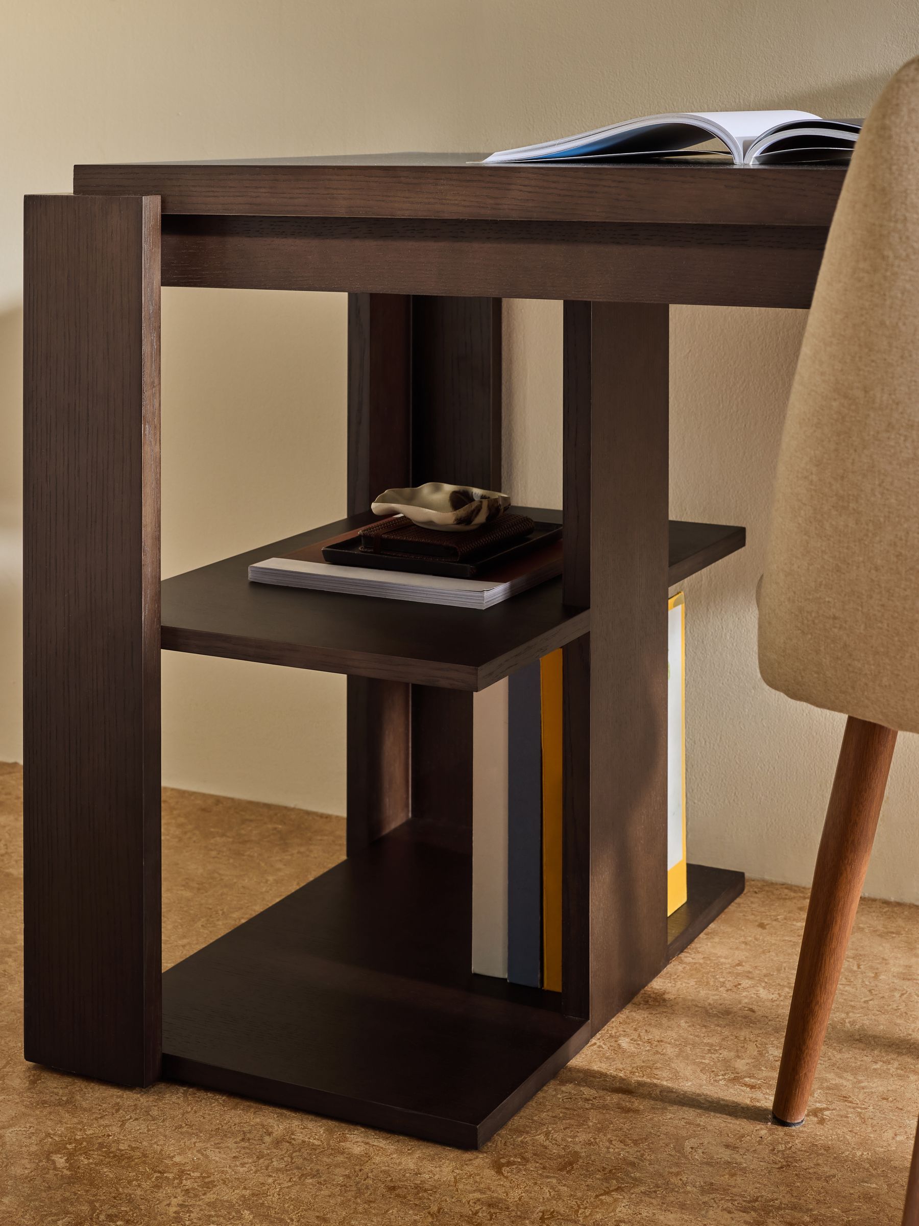 Orin Desk in Dark Stained Oak - Image 2 of 5 Orin Desk in Dark Stained Oak - Image 2 of 5