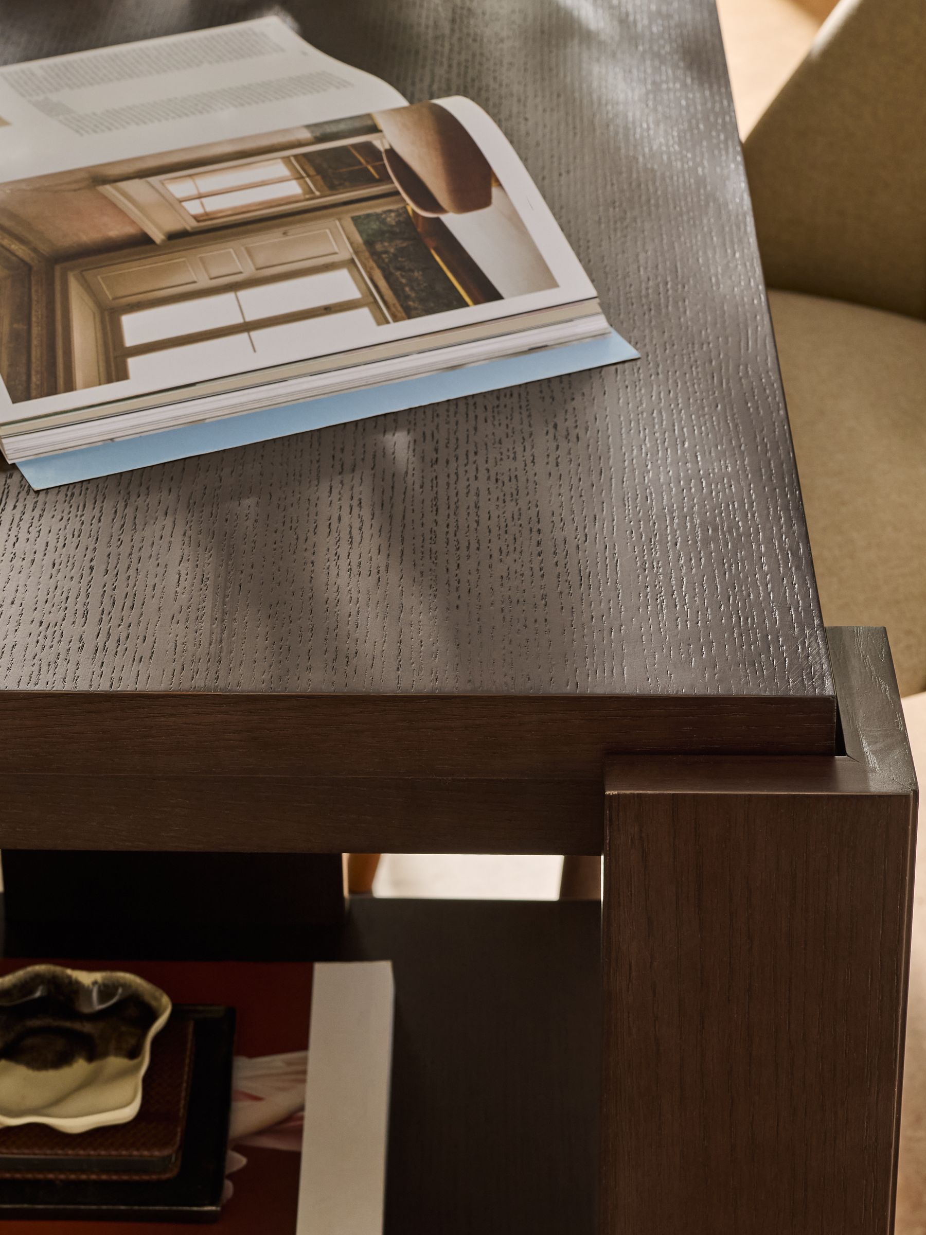 Orin Desk in Dark Stained Oak - Image 3 of 5