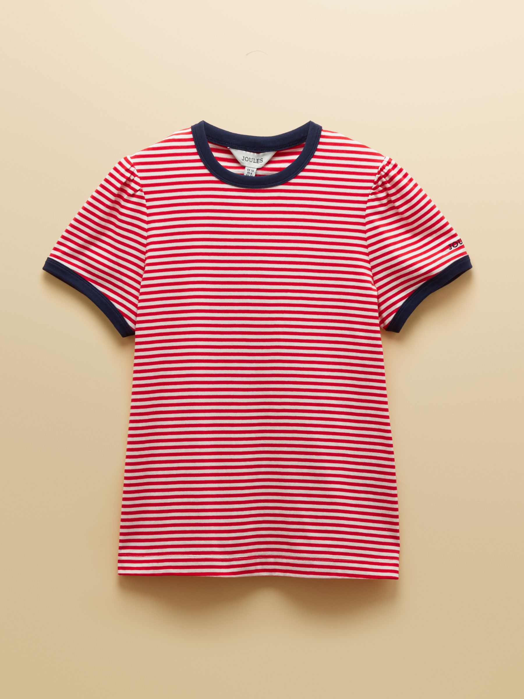 Erin Red Stripe Short Sleeve Jersey T-Shirt - Image 6 of 6