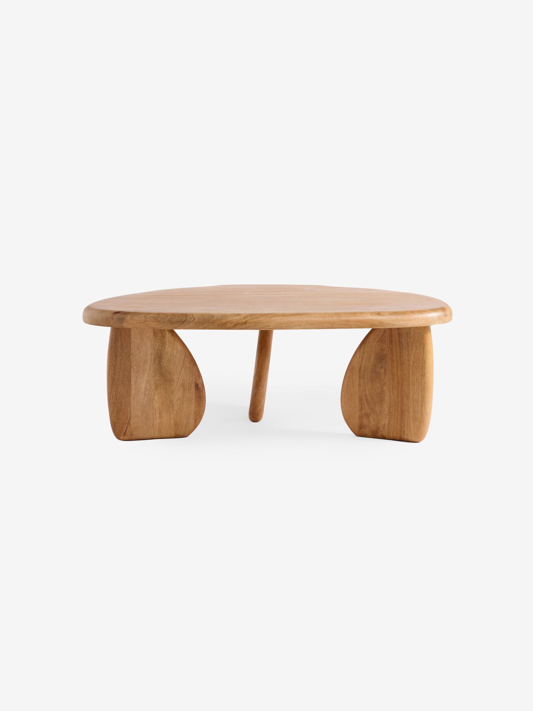 Dory Shaped Coffee Table in Mid Tone Mango Wood - Image 2 of 2