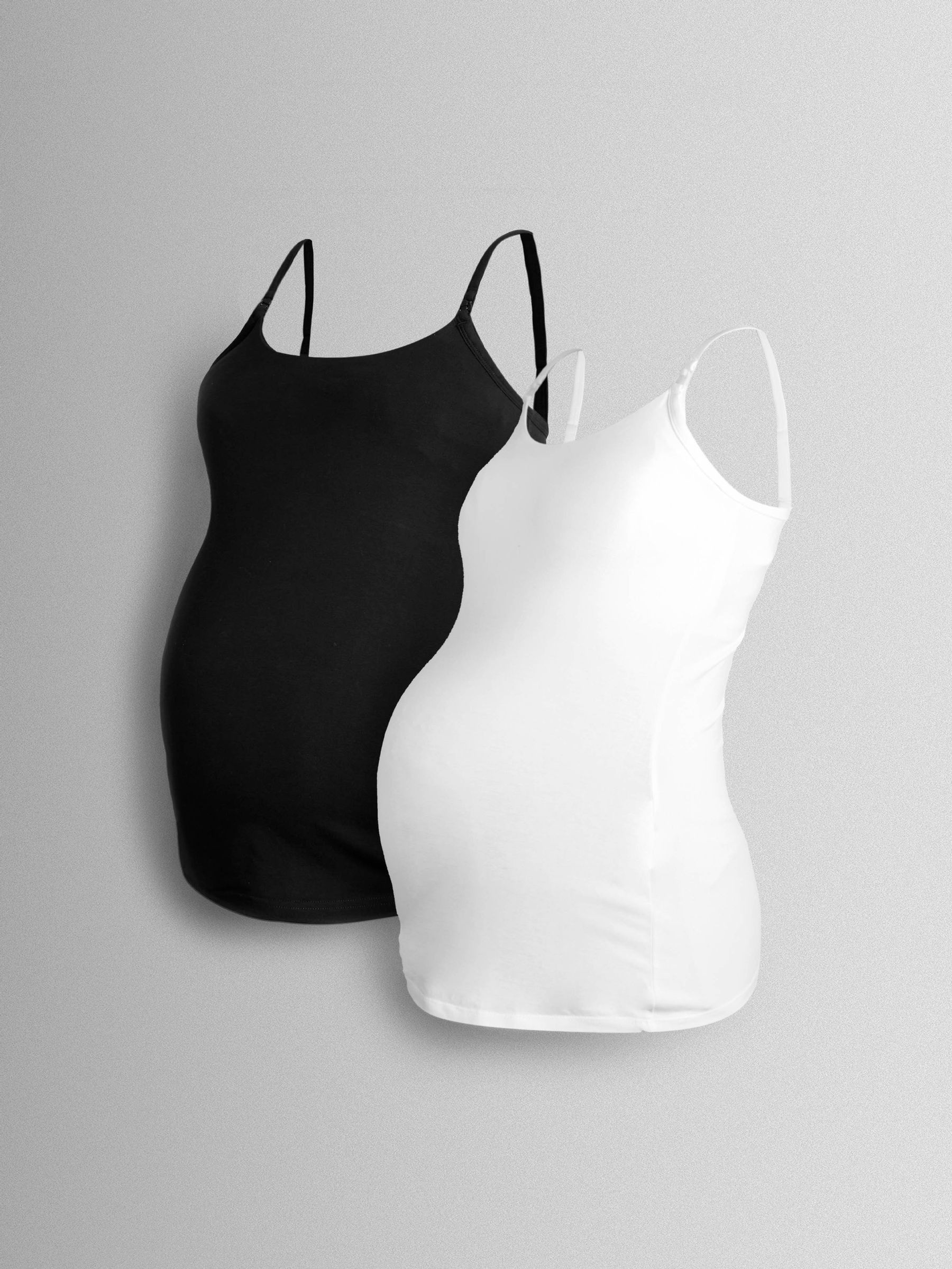White 2-Pack Maternity & Nursing Vest Tops - Image 1 of 15