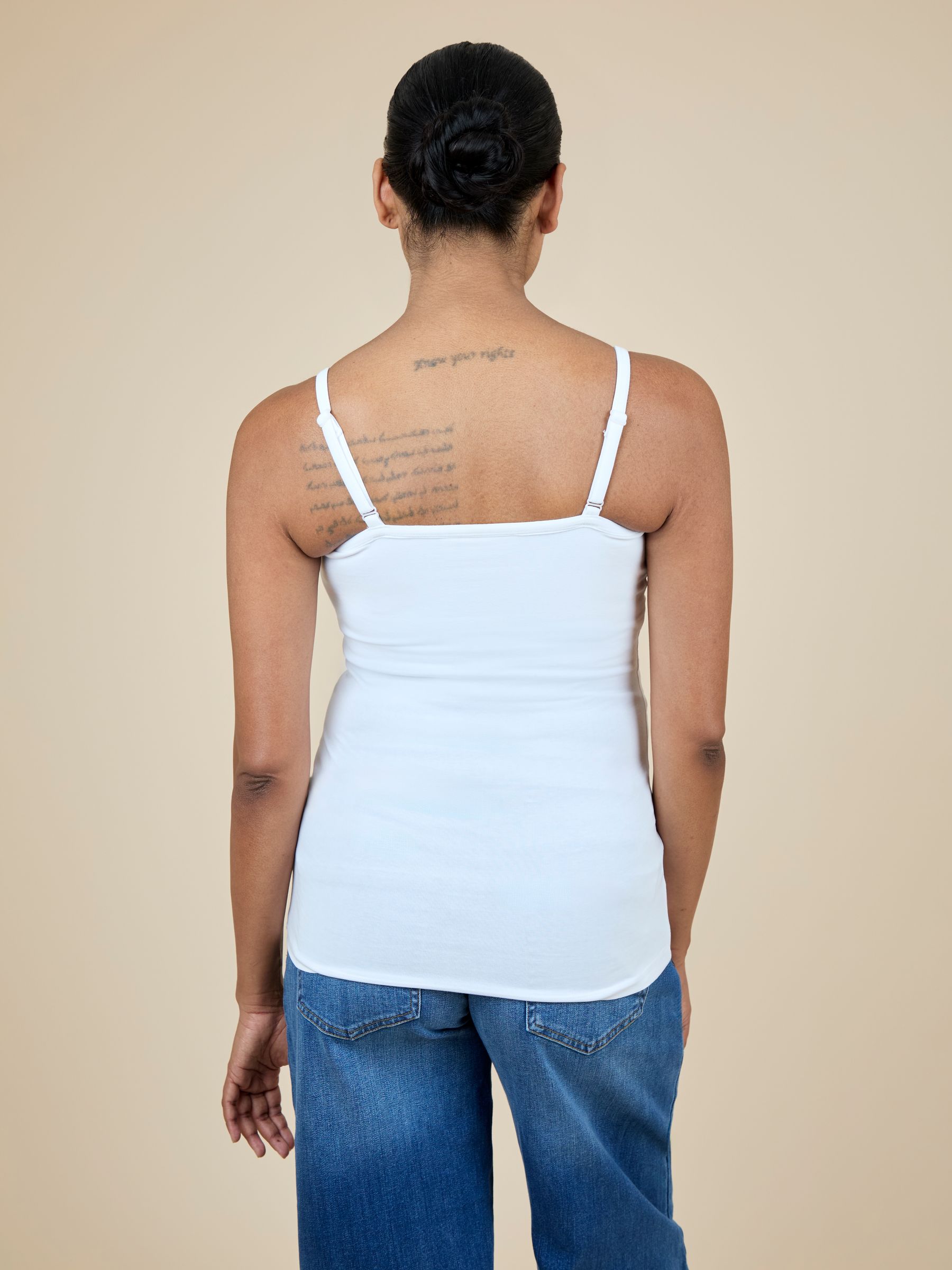 White 2-Pack Maternity & Nursing Vest Tops - Image 8 of 15