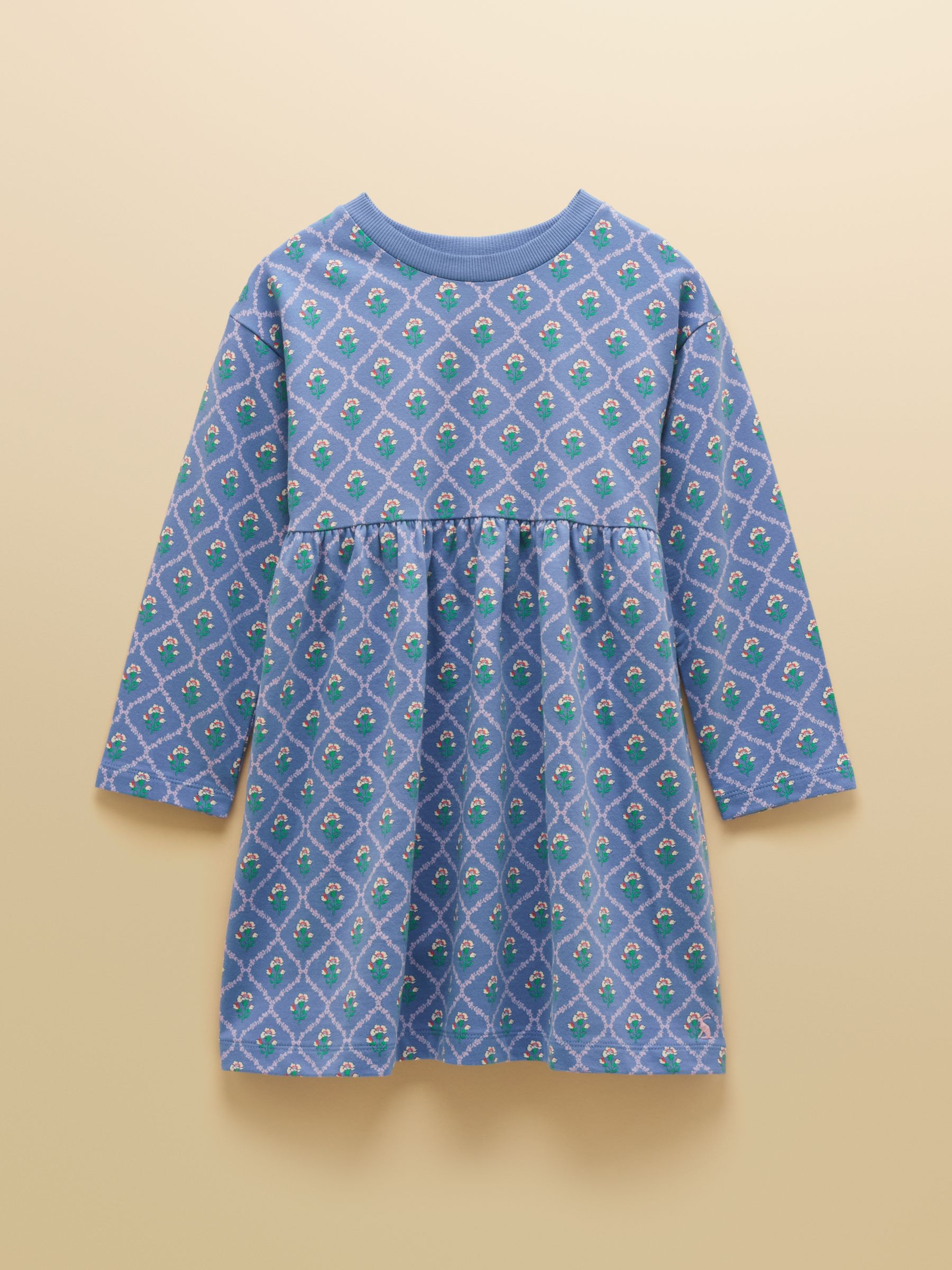 Girls' Emma Blue Long Sleeve Sweater Dress - Image 1 of 6